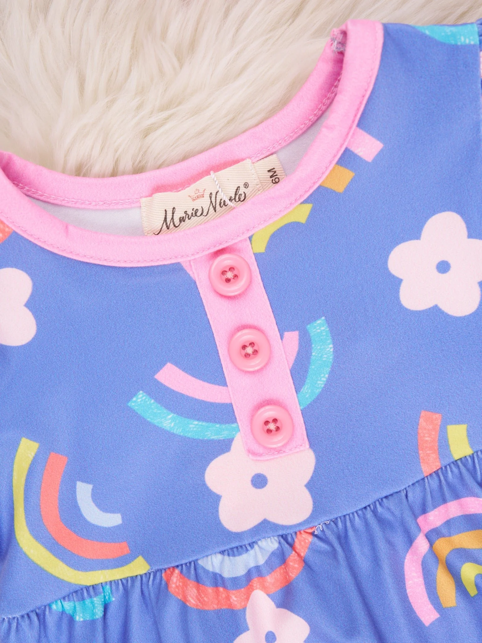 Floral Rainbow Ruffle Romper - Image 2