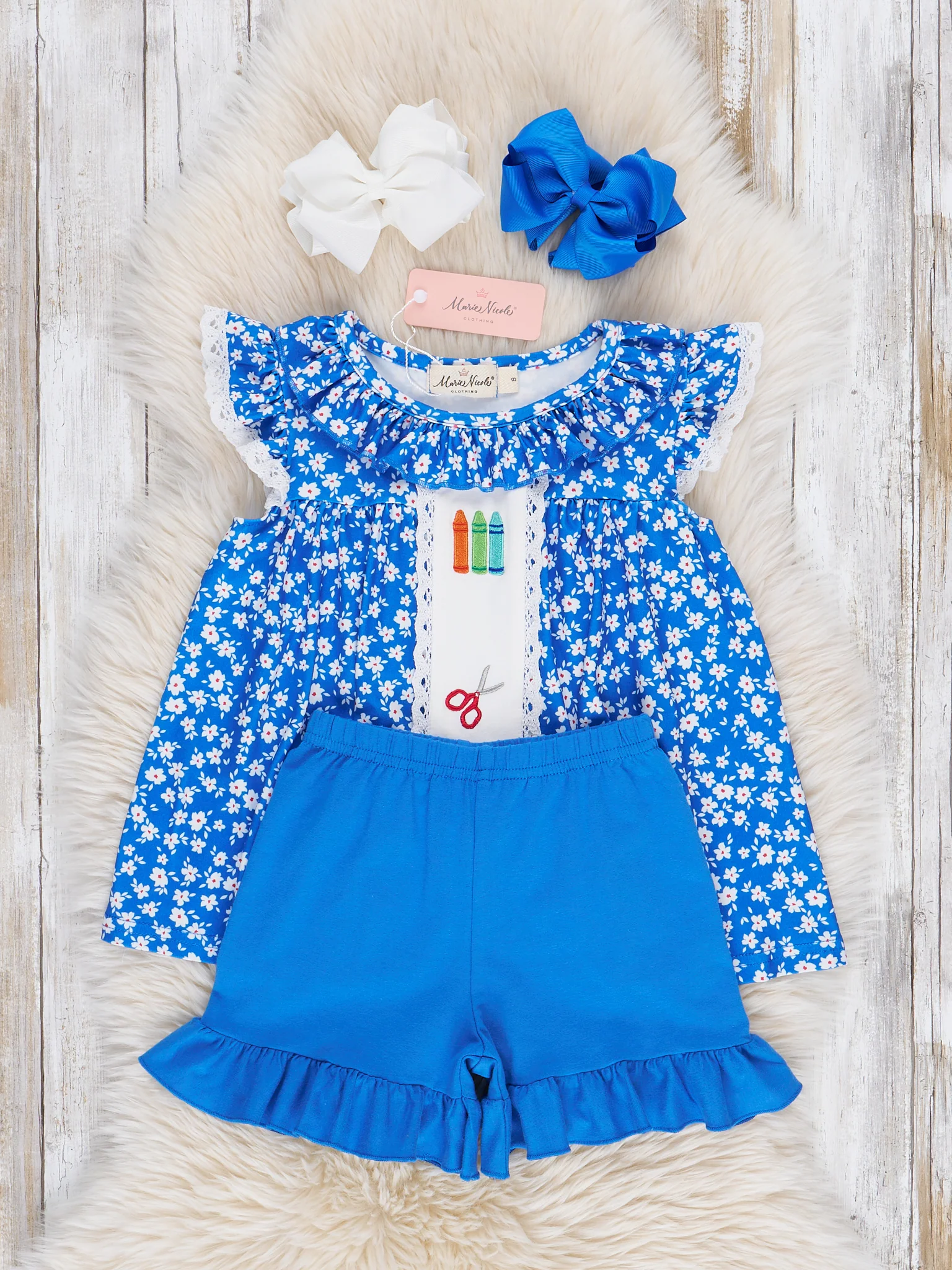 Floral School Days Ruffle Outfit - Image 3