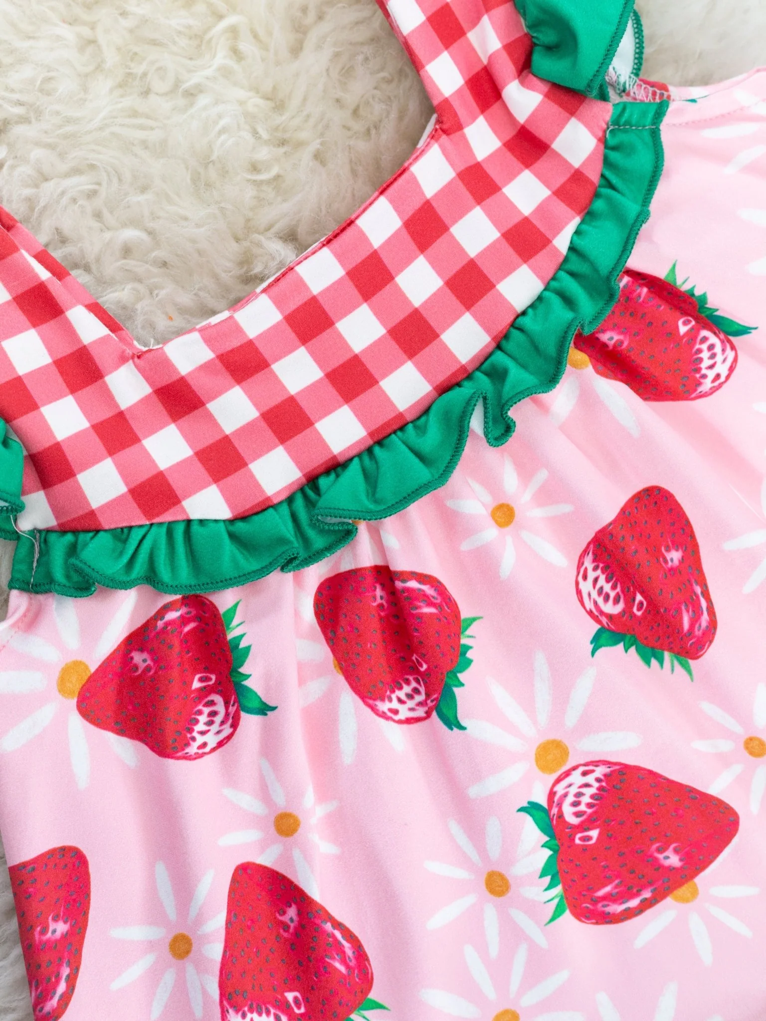 Floral Strawberry Ruffle Outfit - Image 4