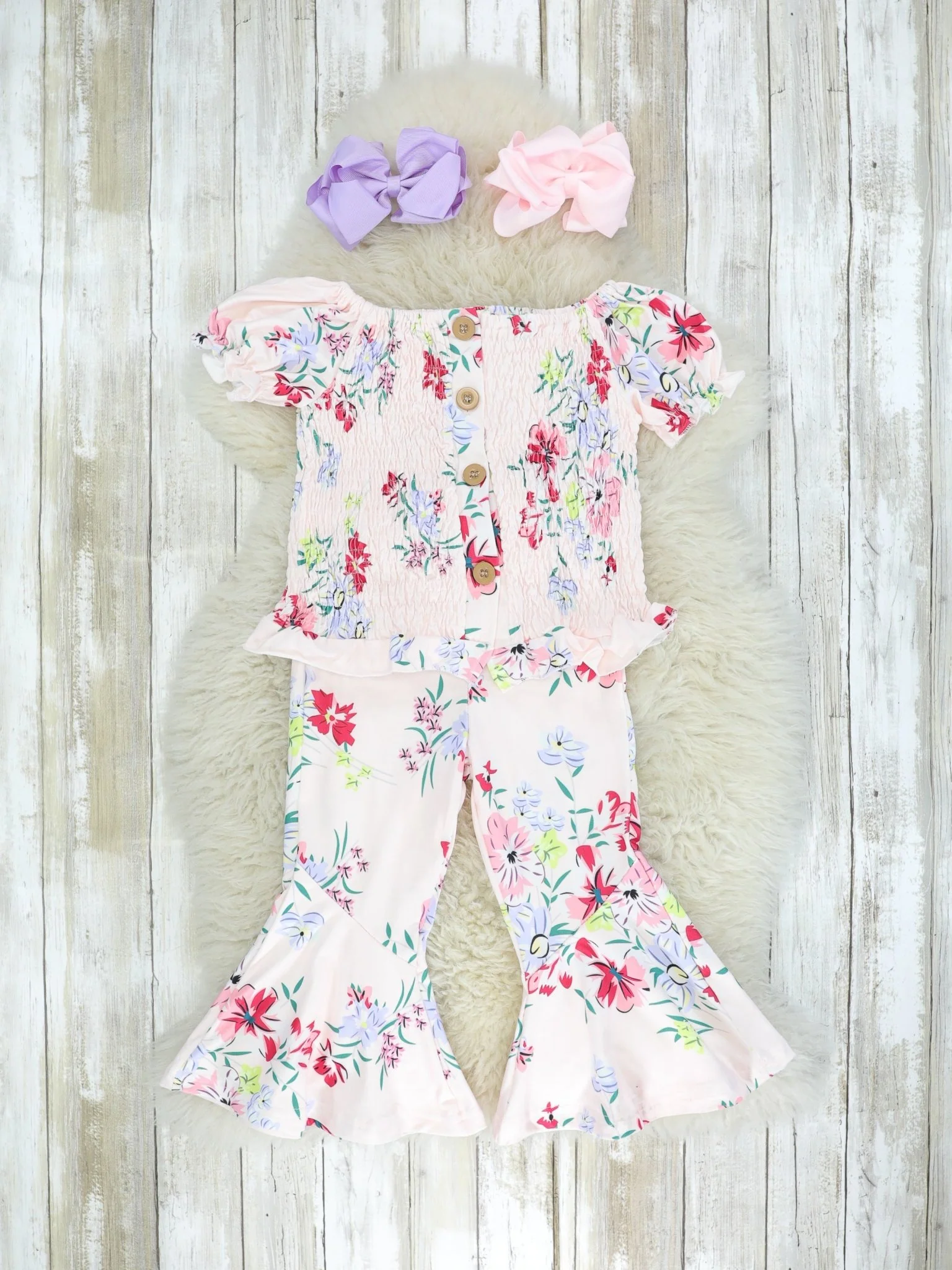 Floral Top & Bell Bottoms Outfit