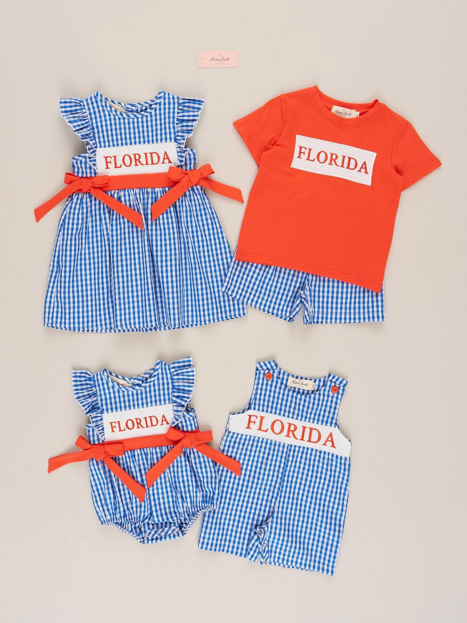 Florida Smocked Gingham Bubble Romper - Image 3
