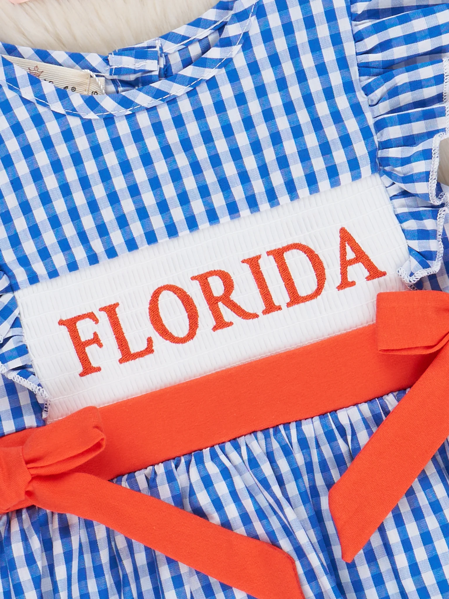 Florida Smocked Gingham Dress - Image 3