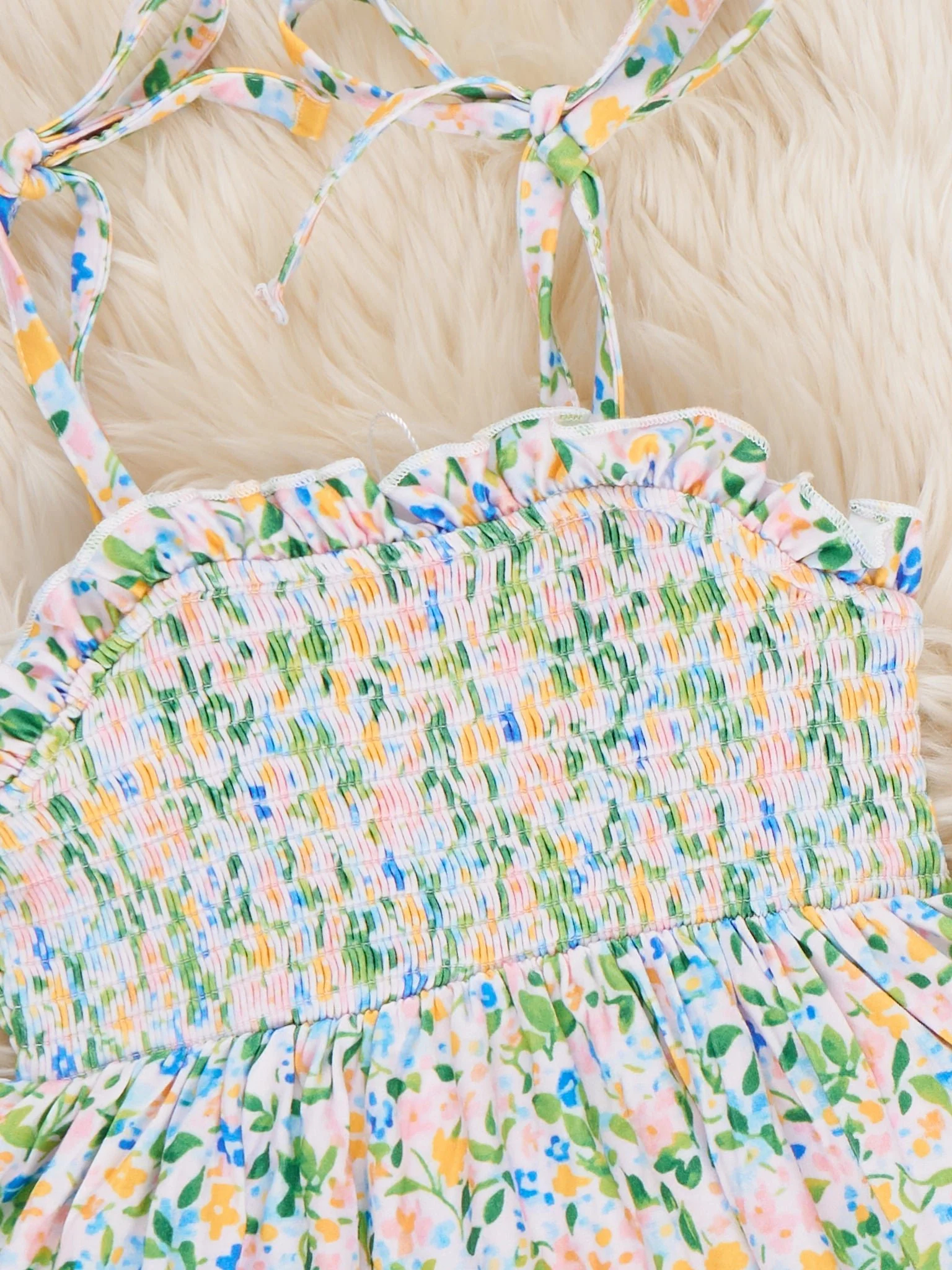 Flowerfield Twirl Smocked Ruffle Dress - Image 3