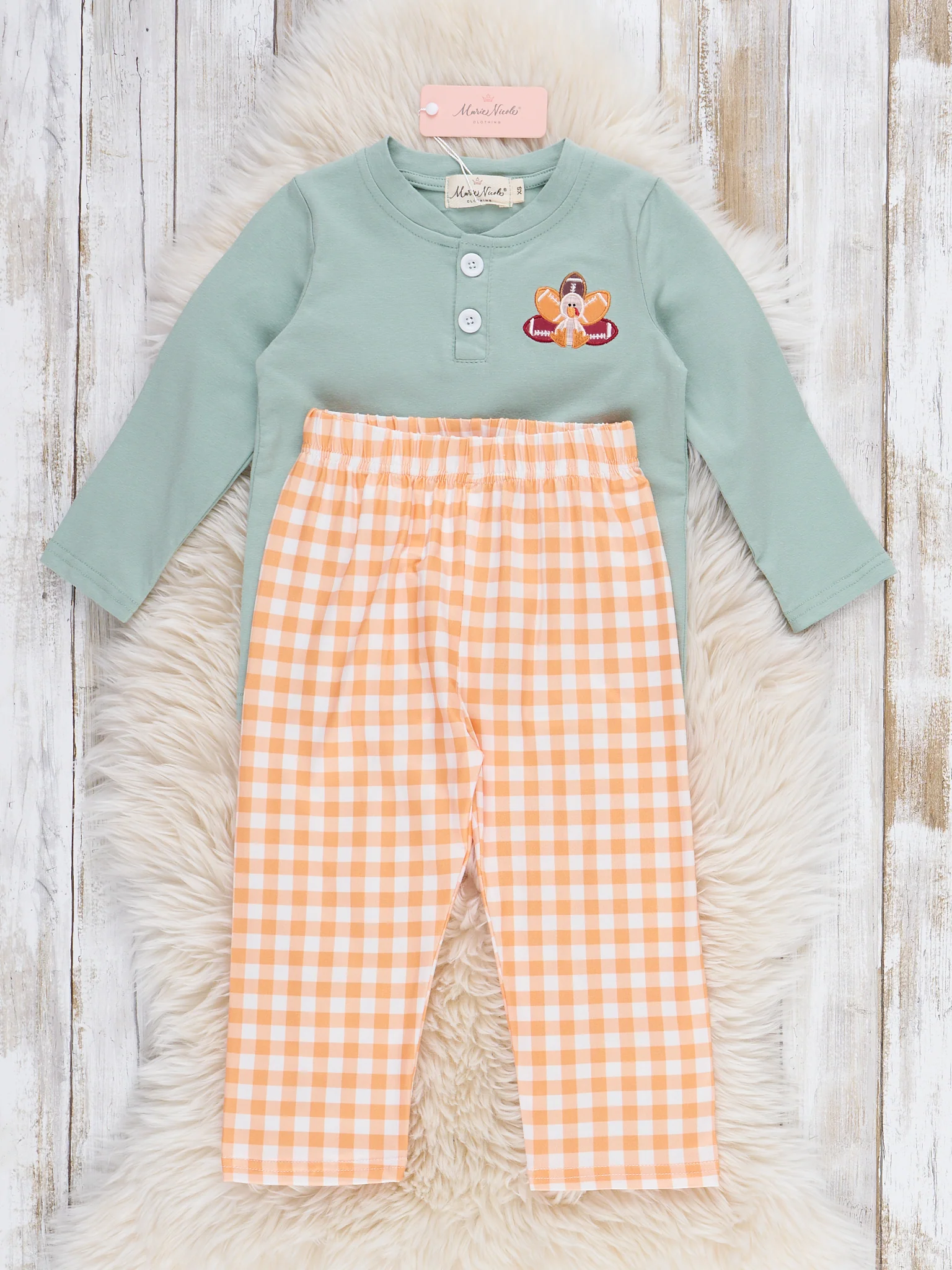 Football Feathers Embroidered Outfit - Image 3