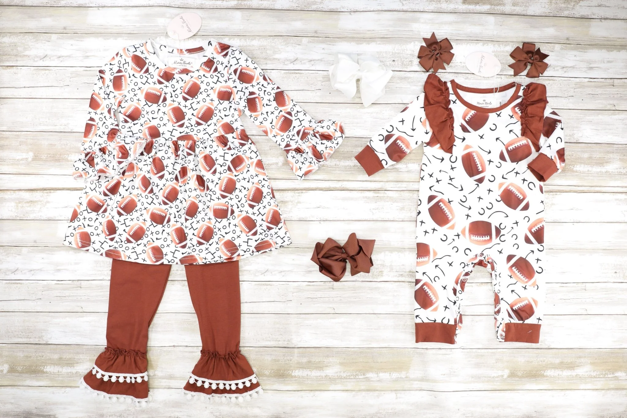 Football Playbook Ruffle Romper - Image 2