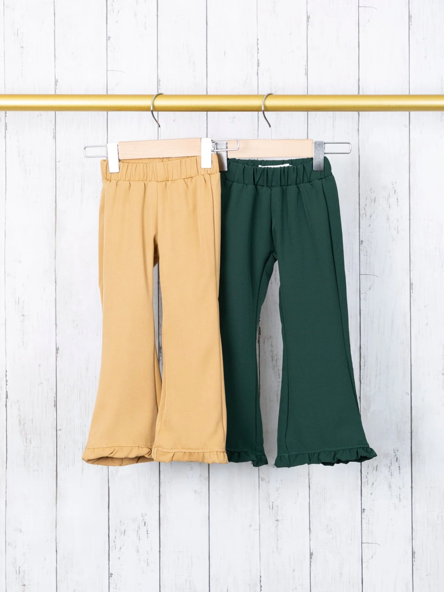Forest Green Ruffle Bell Bottoms - Image 2