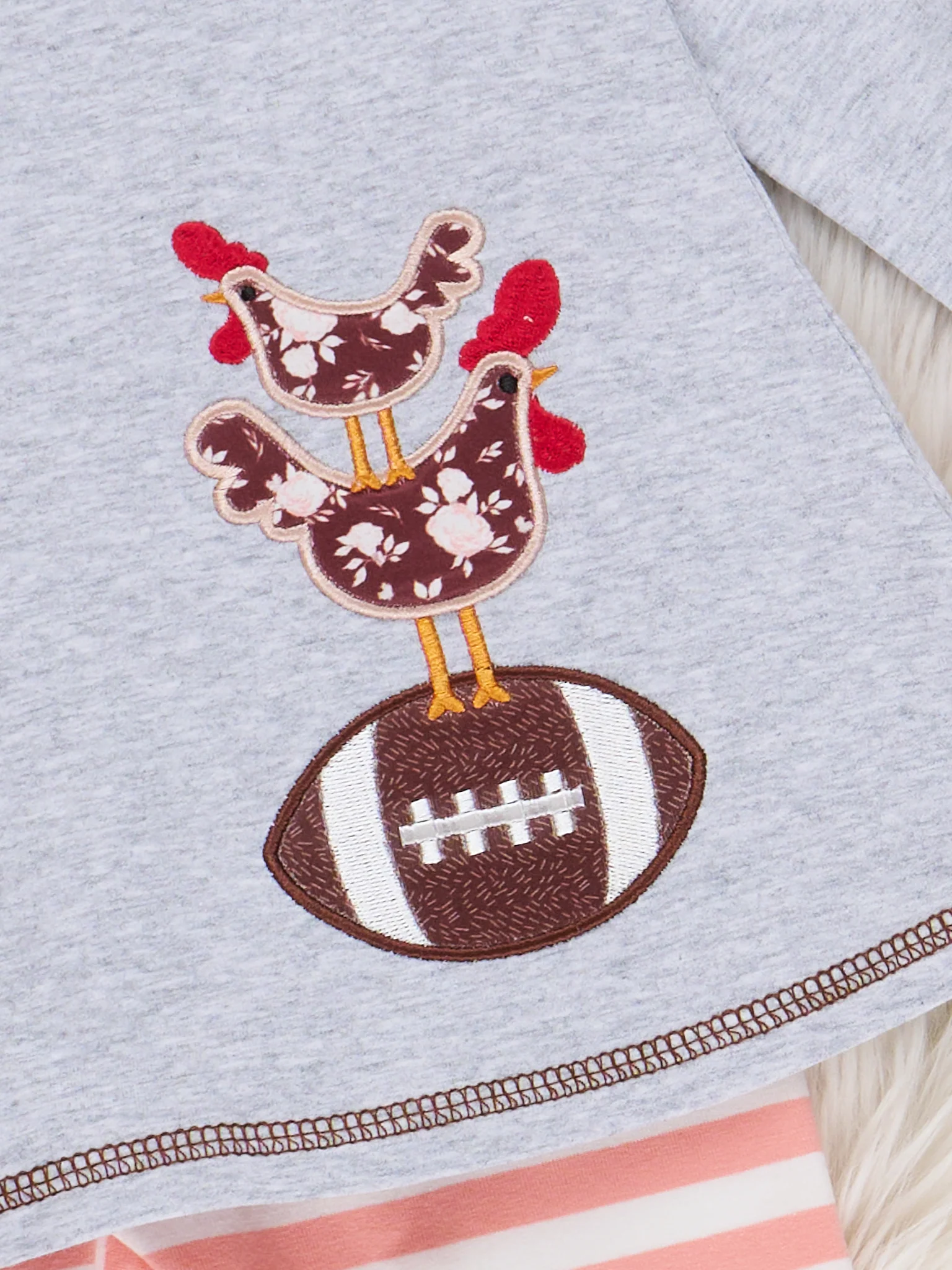 Fowl Play Embroidered Striped Outfit - Image 3
