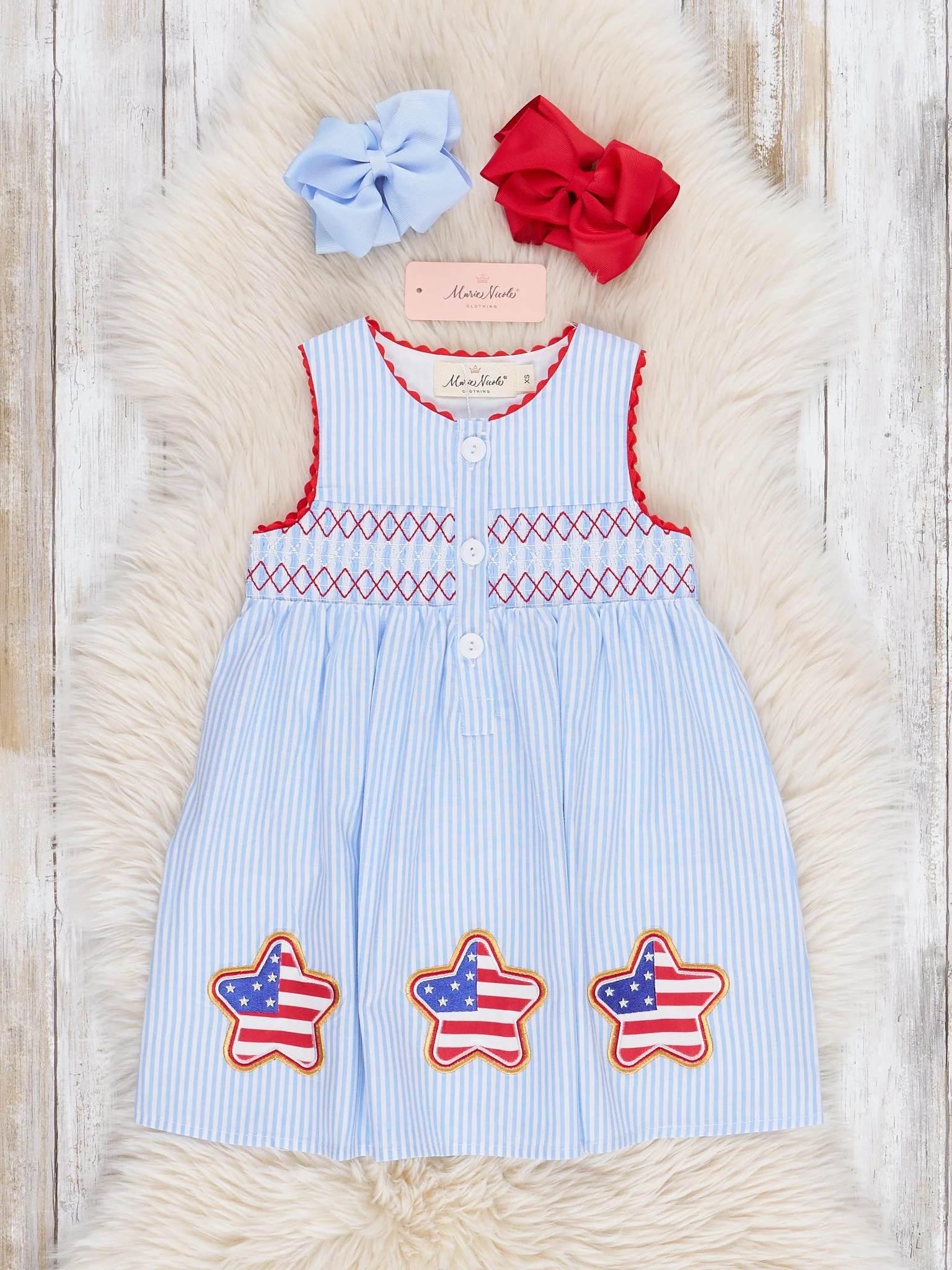 Freedom Stars Smocked Dress