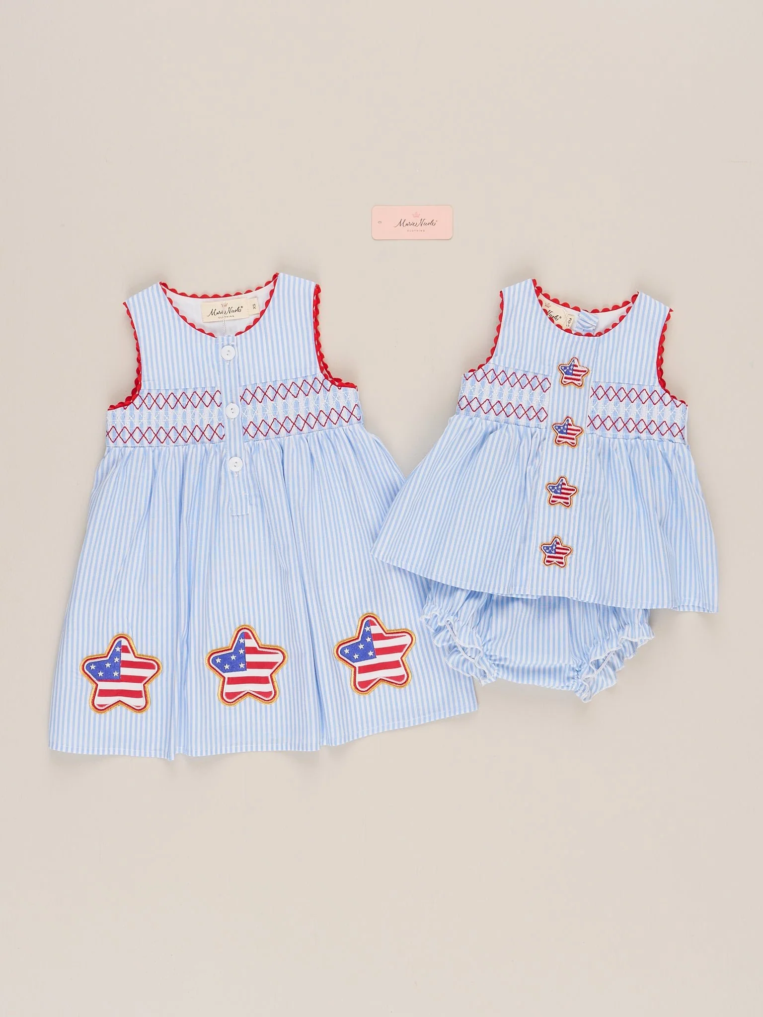 Freedom Stars Smocked Dress - Image 4