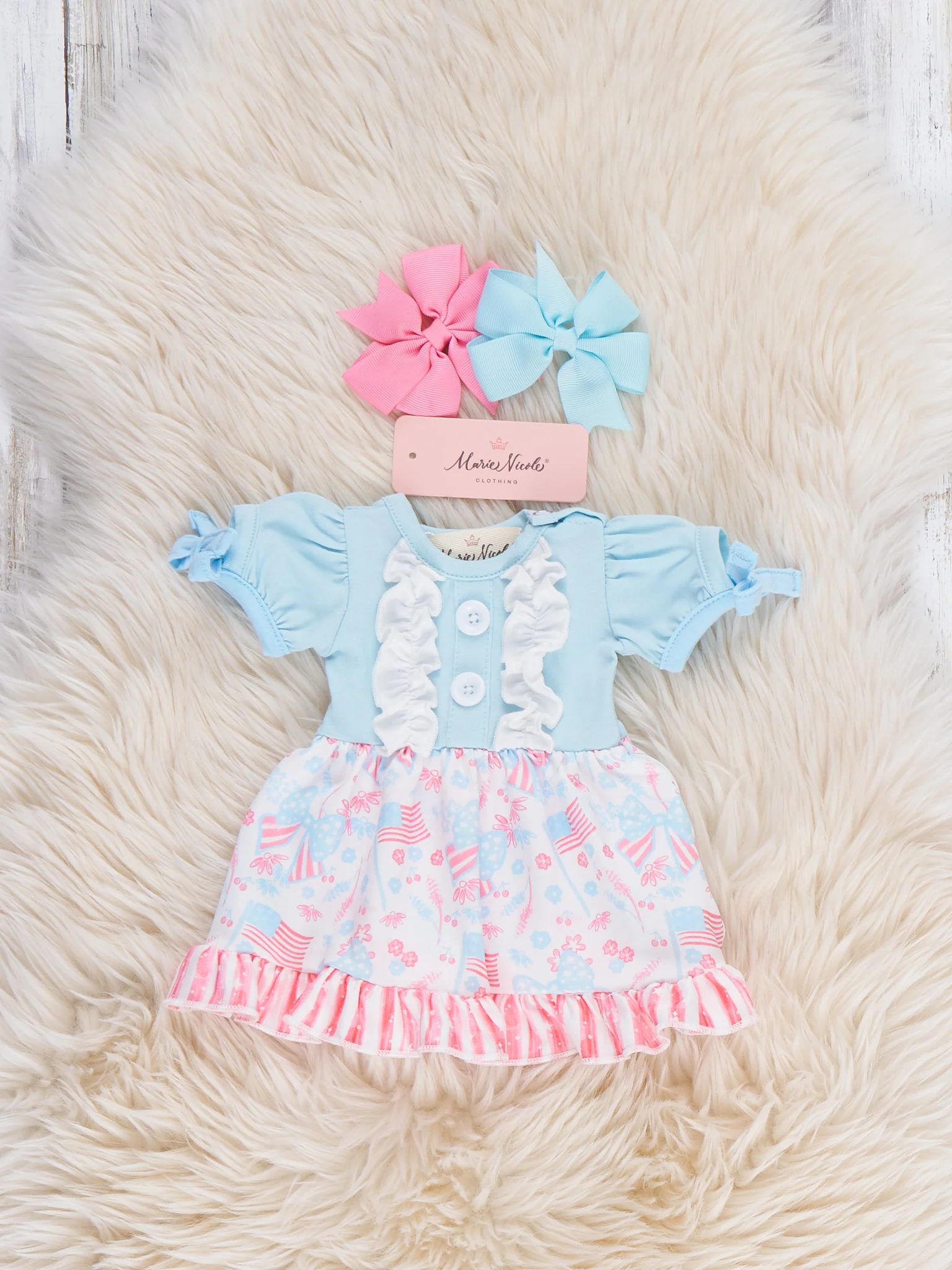 Freedom Twirl Ruffle Baby Doll Dress