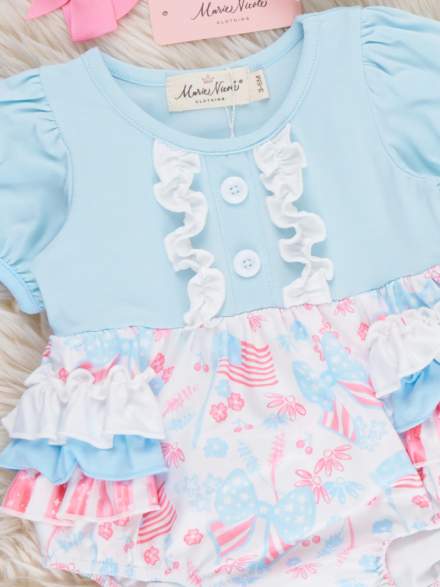 Freedom Twirl Ruffle Bubble Romper - Image 2