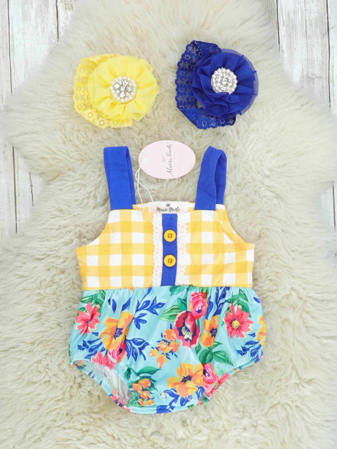 Fun Floral Ruffle Bubble Romper