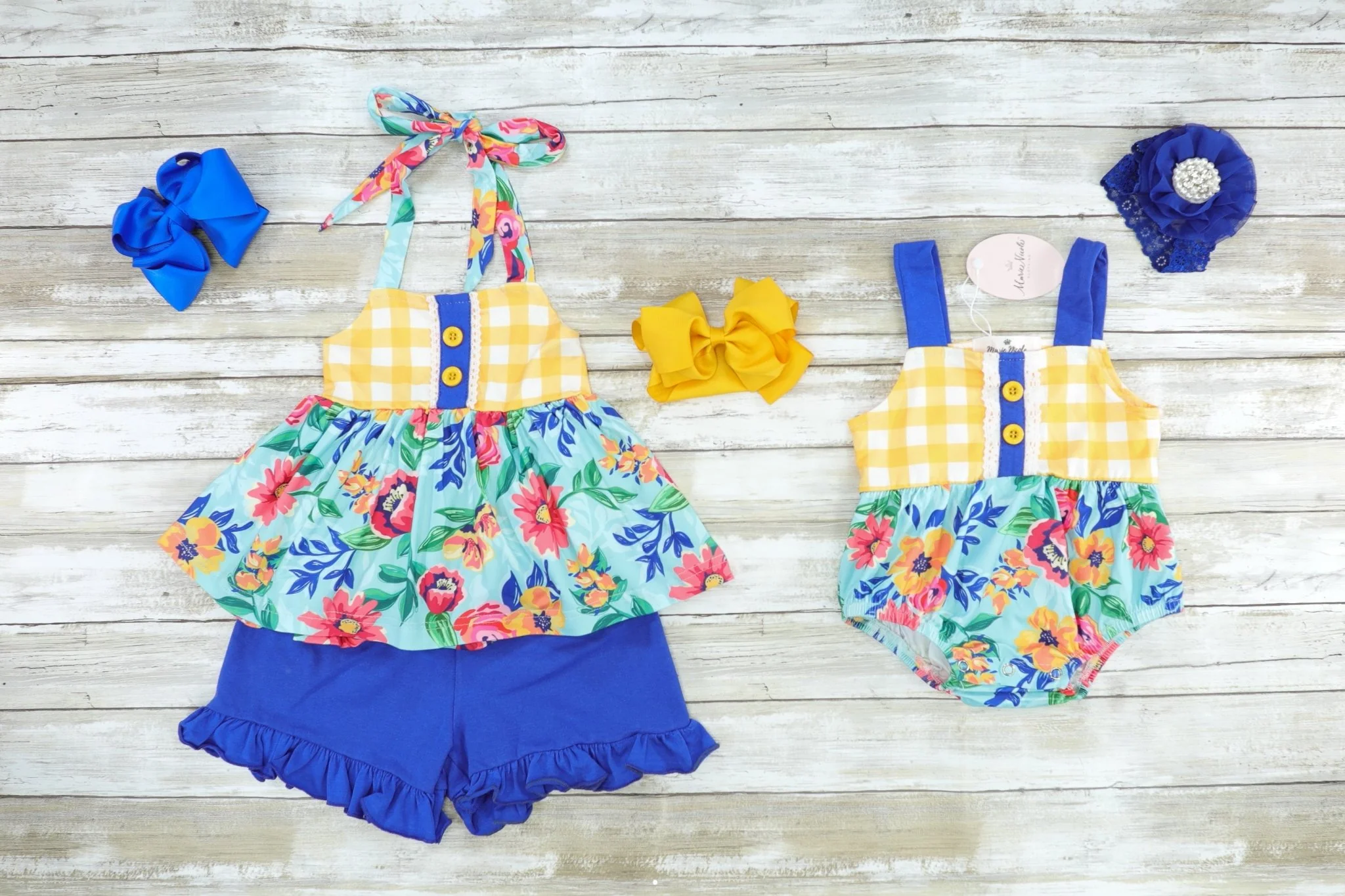 Fun Floral Ruffle Bubble Romper - Image 2