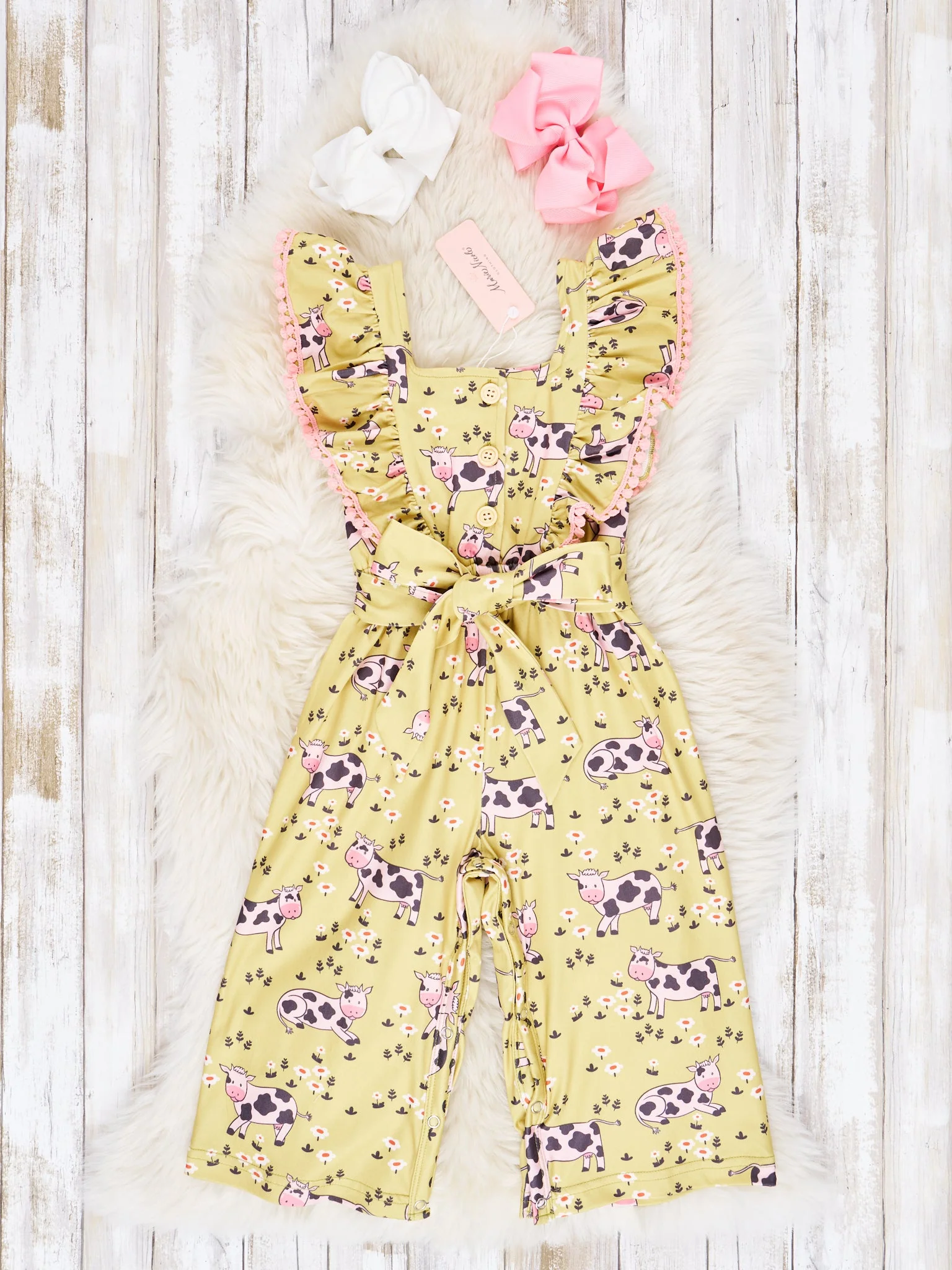 Funky Cow Ruffle Jumpsuit - Image 4