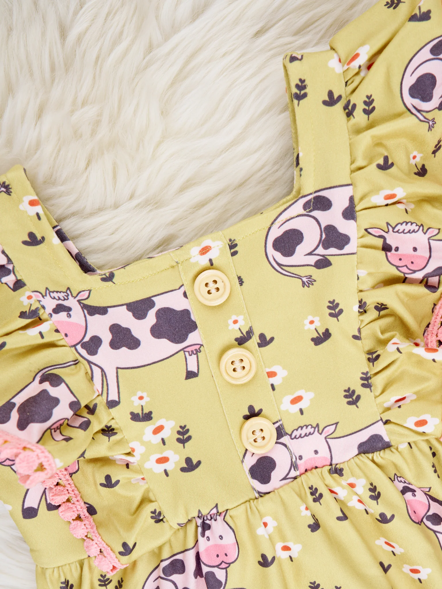 Funky Cow Ruffle Romper - Image 2