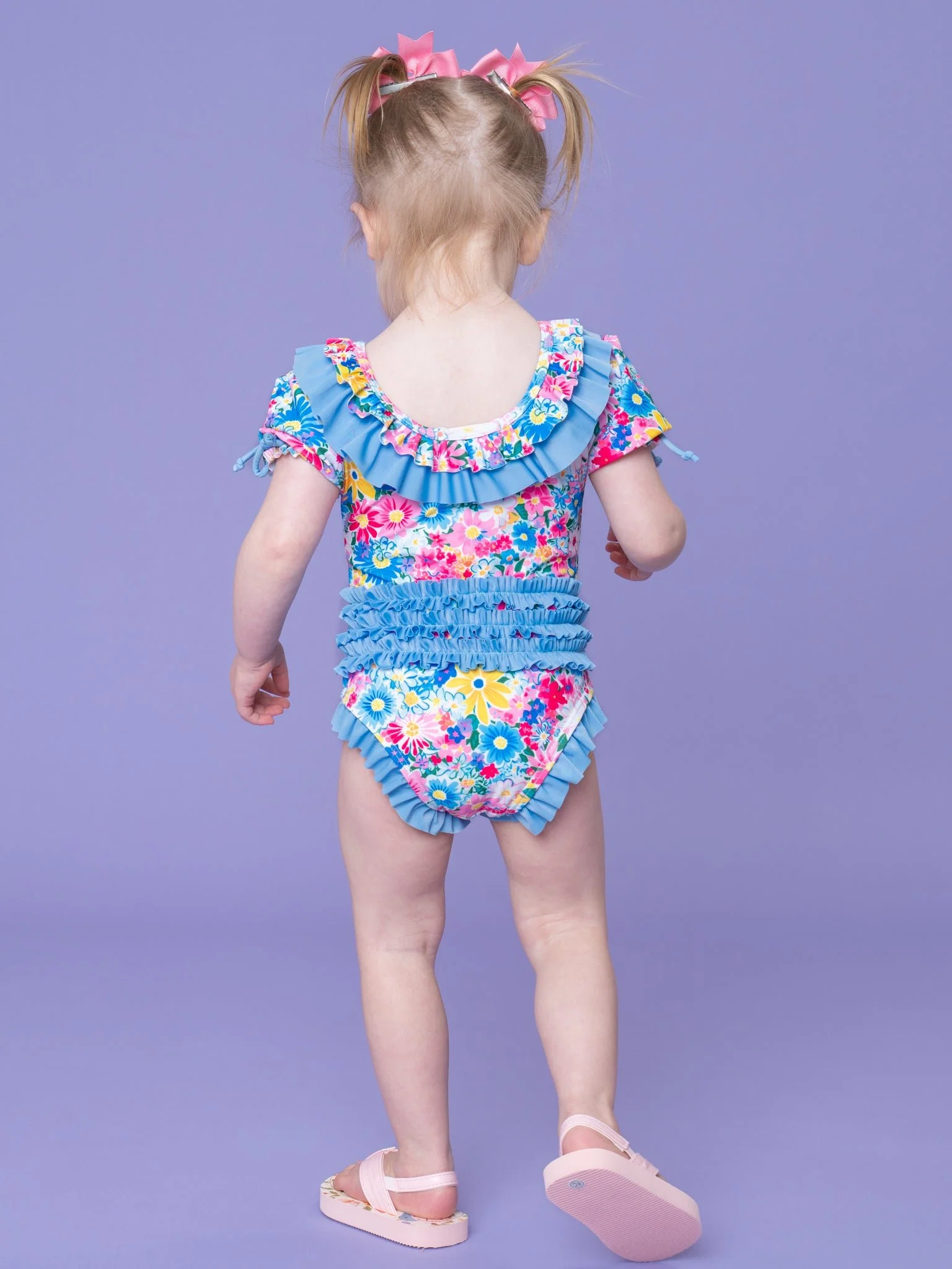 Garden Gala Puff Sleeve Ruffle Swimsuit - Image 5