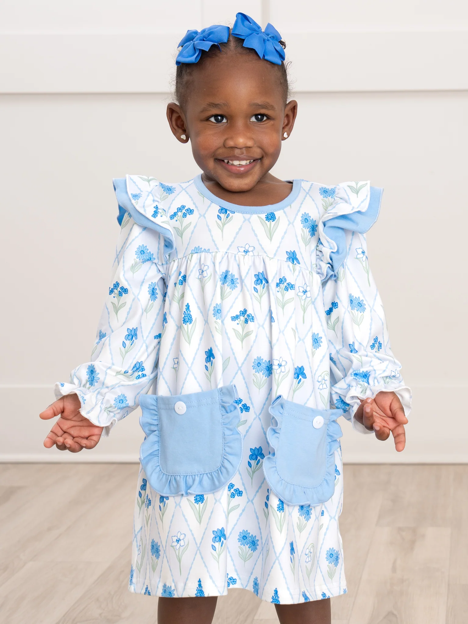 Garden Glimmer Ruffle Dress