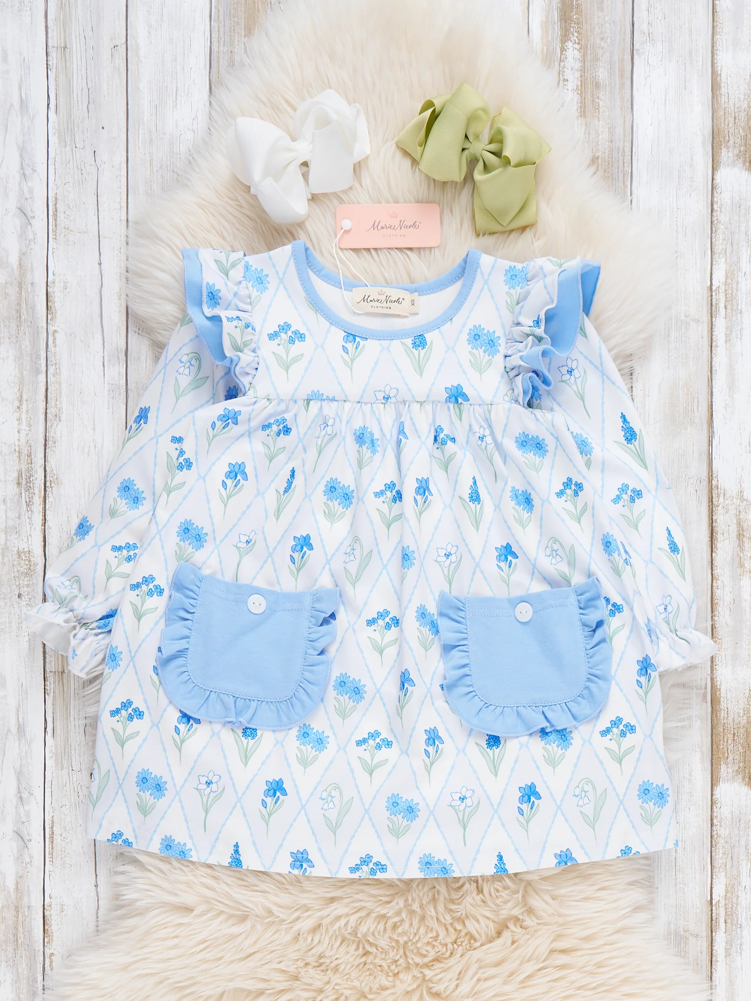 Garden Glimmer Ruffle Dress - Image 2