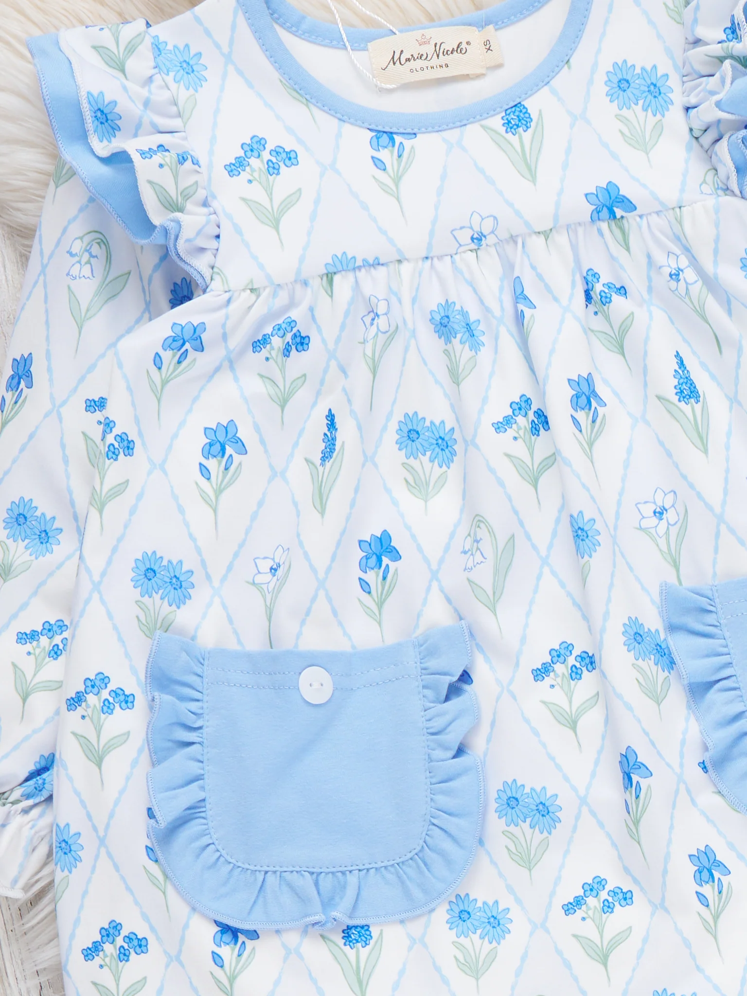 Garden Glimmer Ruffle Dress - Image 3