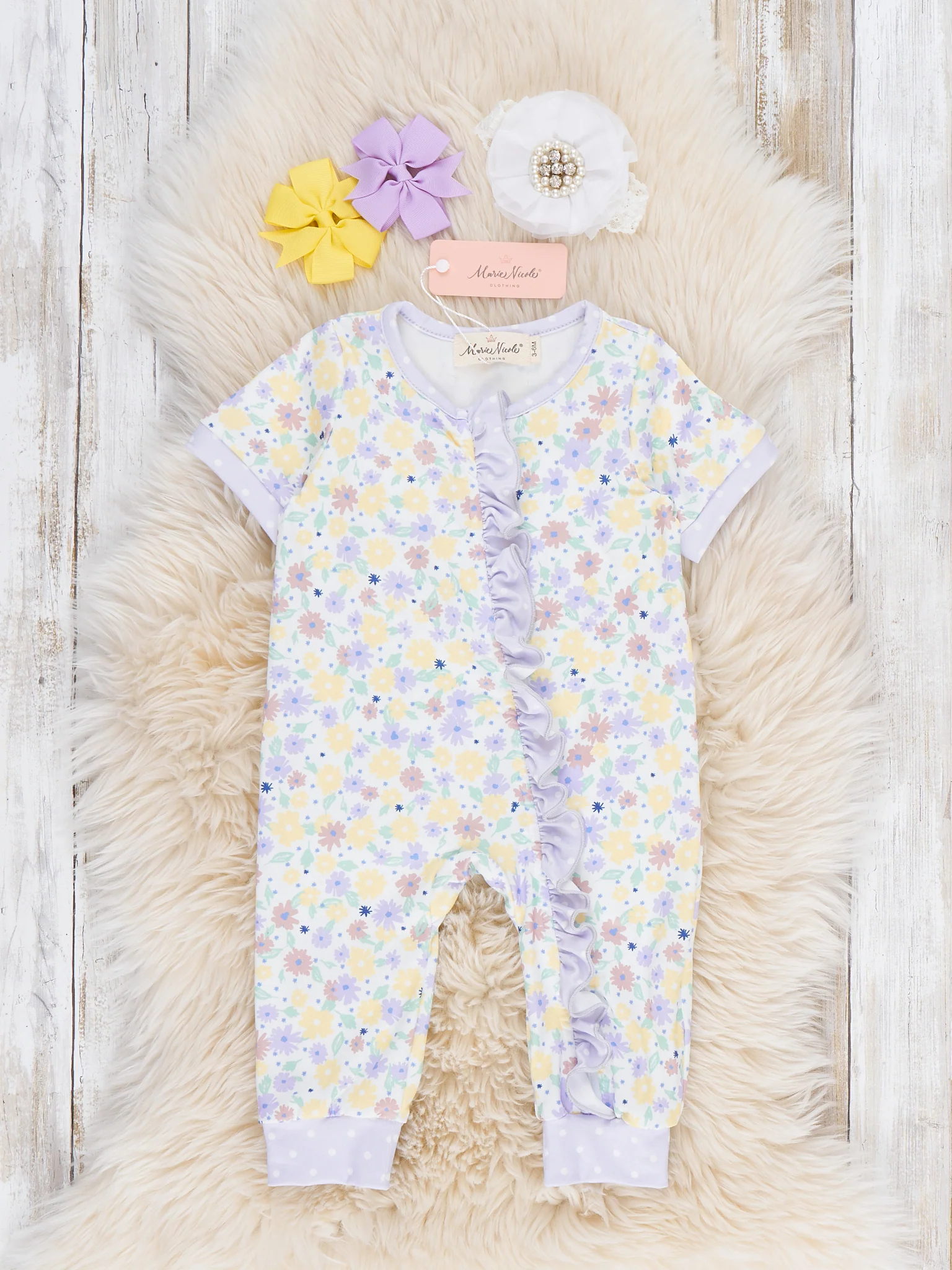 Garden Naps Ruffle Sleeper Pajamas