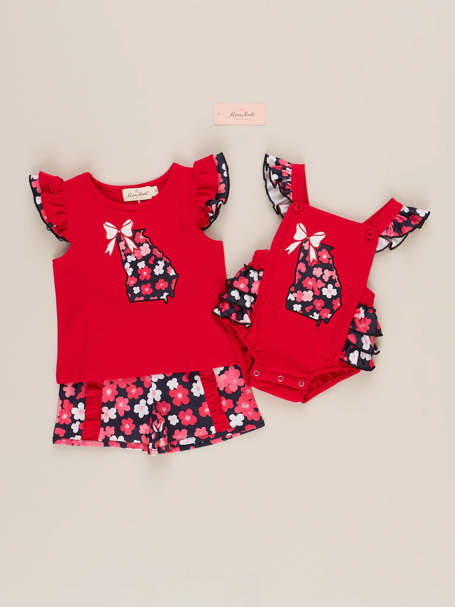 Georgia Embroidered Floral Ruffle Outfit - Image 3