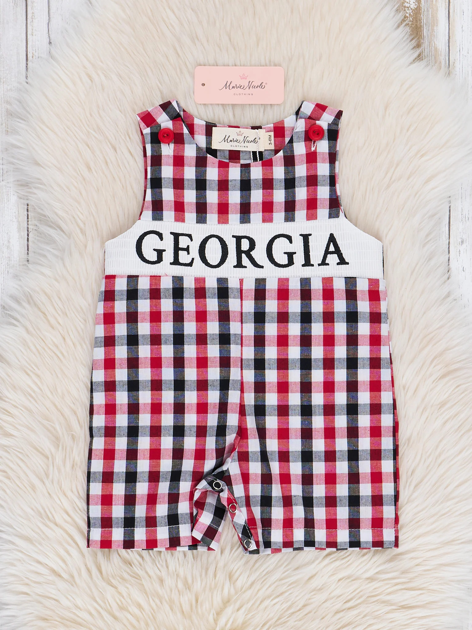 Georgia Smocked Gingham Johnny