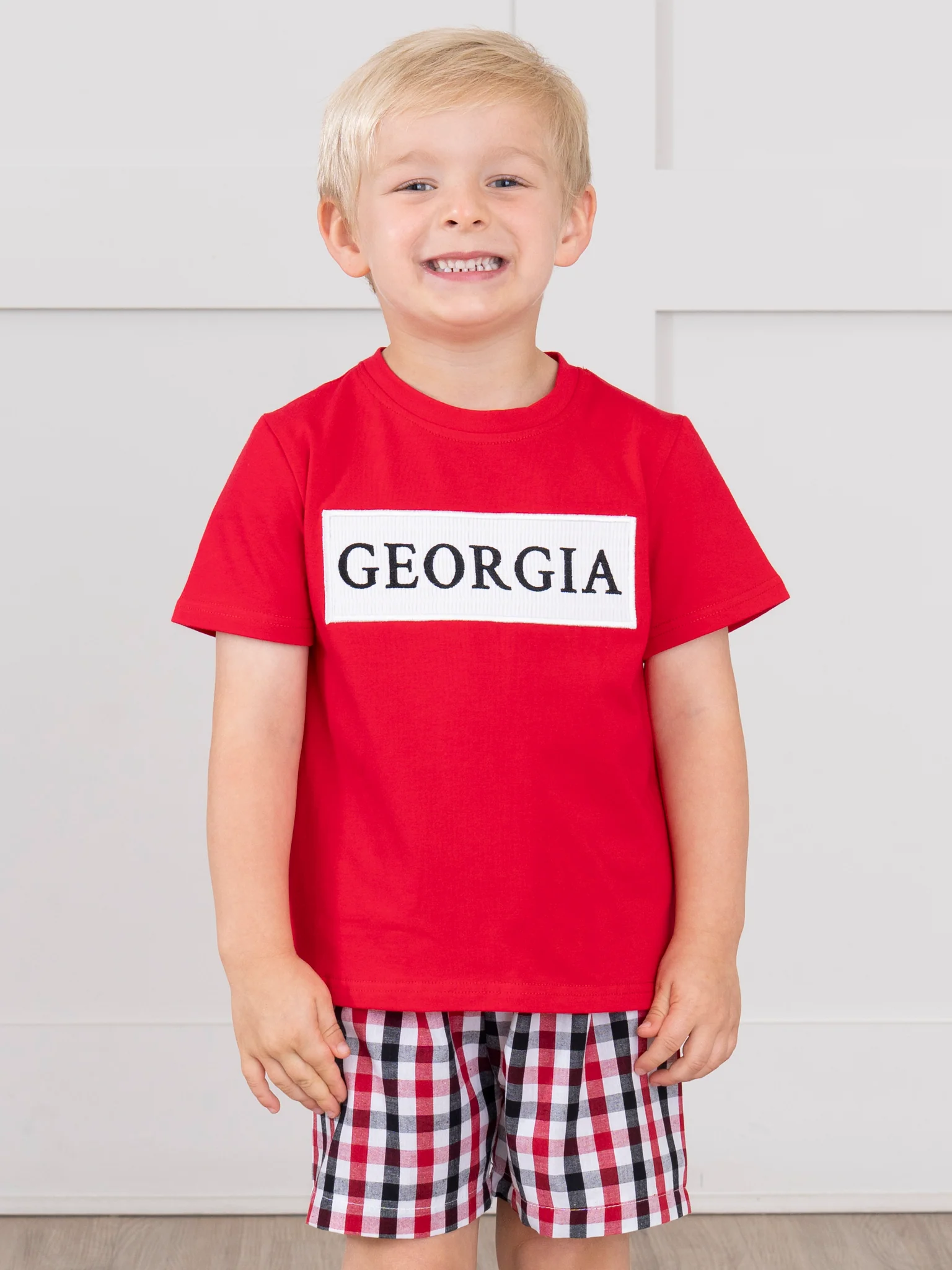 Georgia Smocked Gingham Outfit