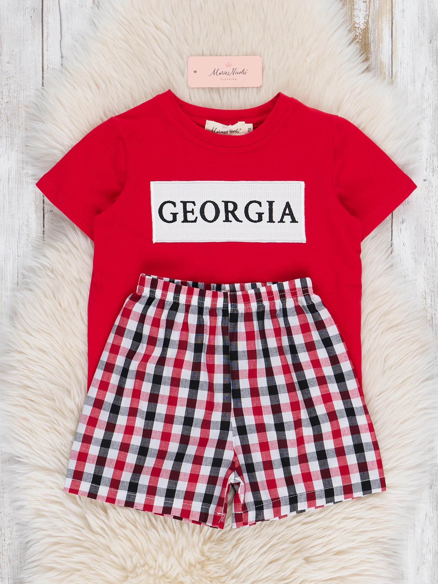 Georgia Smocked Gingham Outfit - Image 3