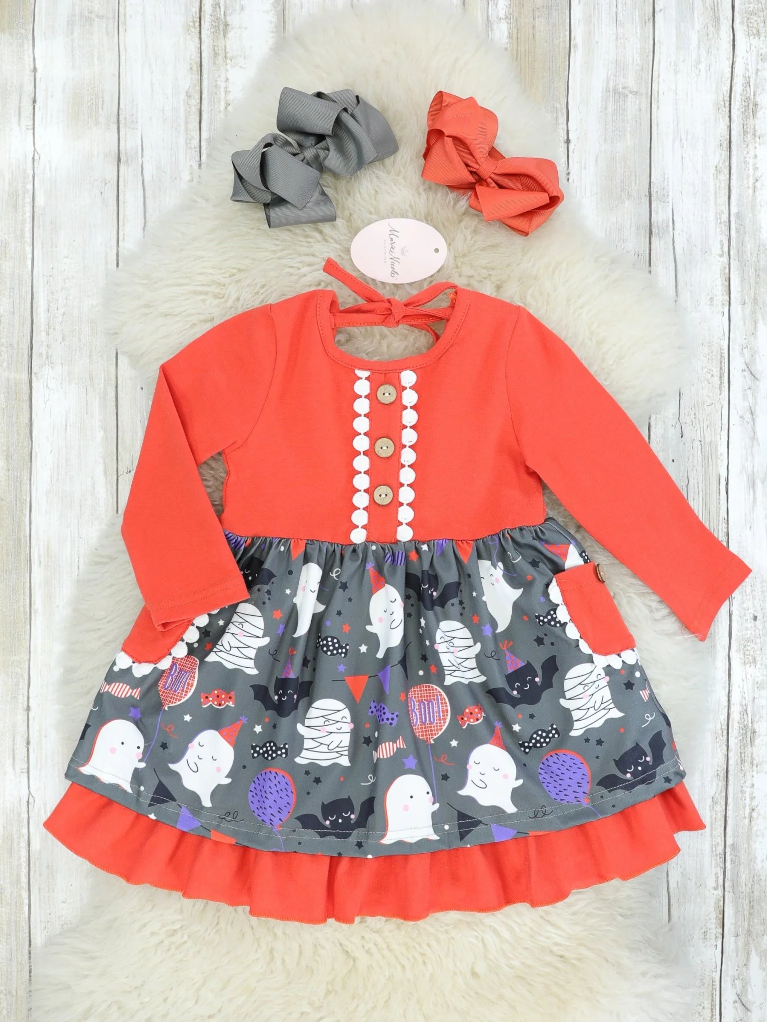 Ghosts & Mummies Ruffle Pocket Dress