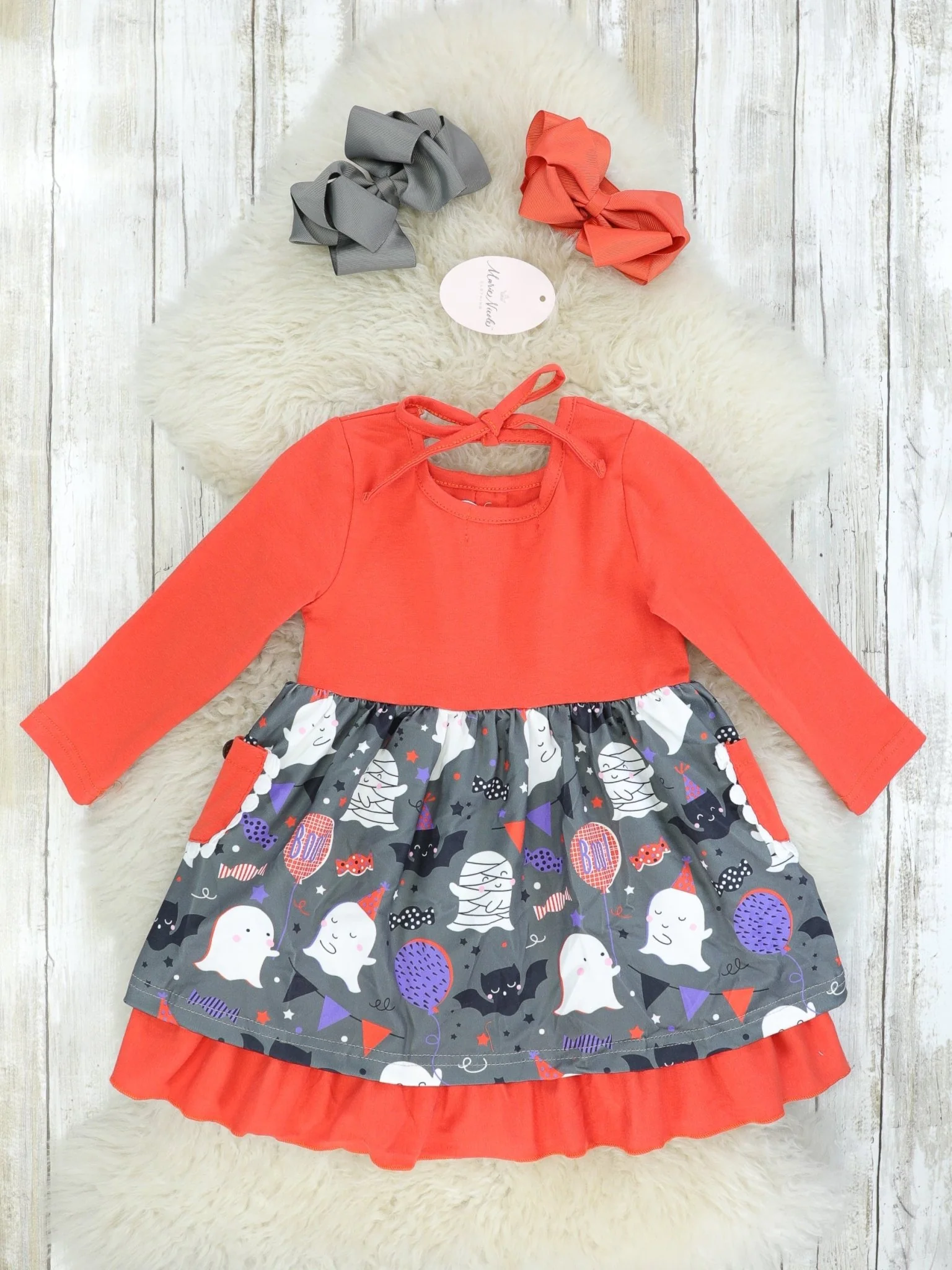 Ghosts & Mummies Ruffle Pocket Dress - Image 2
