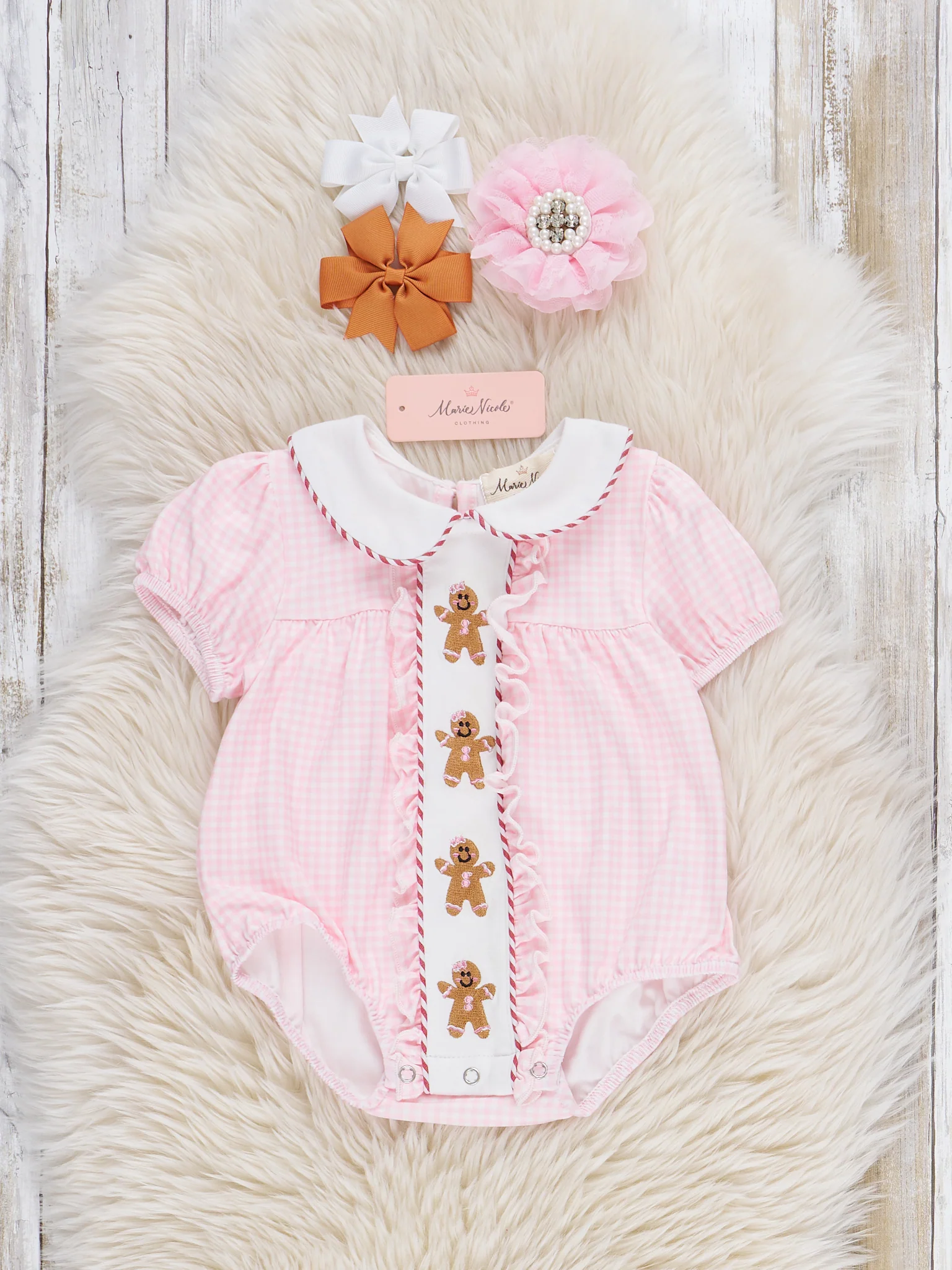 Gingerbesties Embroidered Onesie