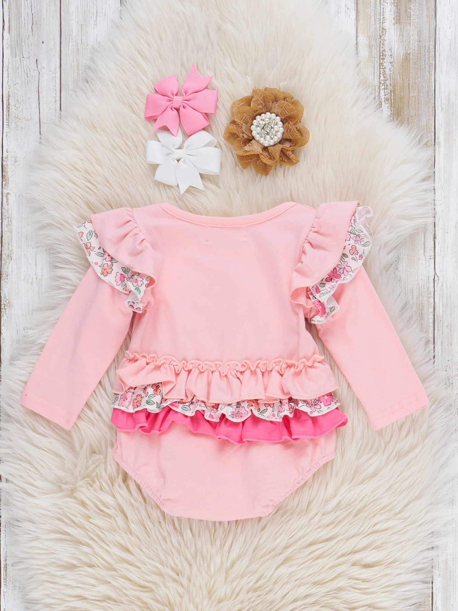 Gingerbread Dolly Embroidered Bubble Romper - Image 2