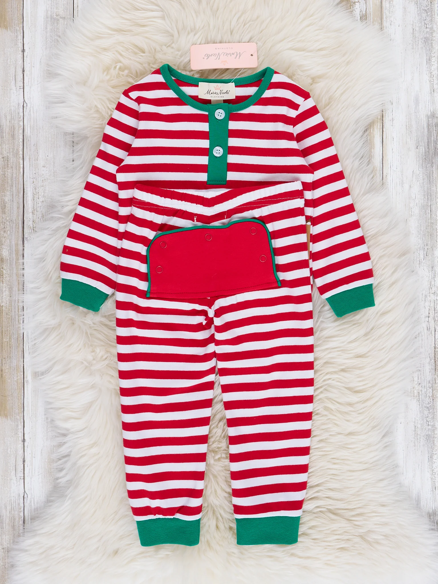 Gingerbread Dreams Striped Christmas Pajamas - Boys & Girls - Image 5