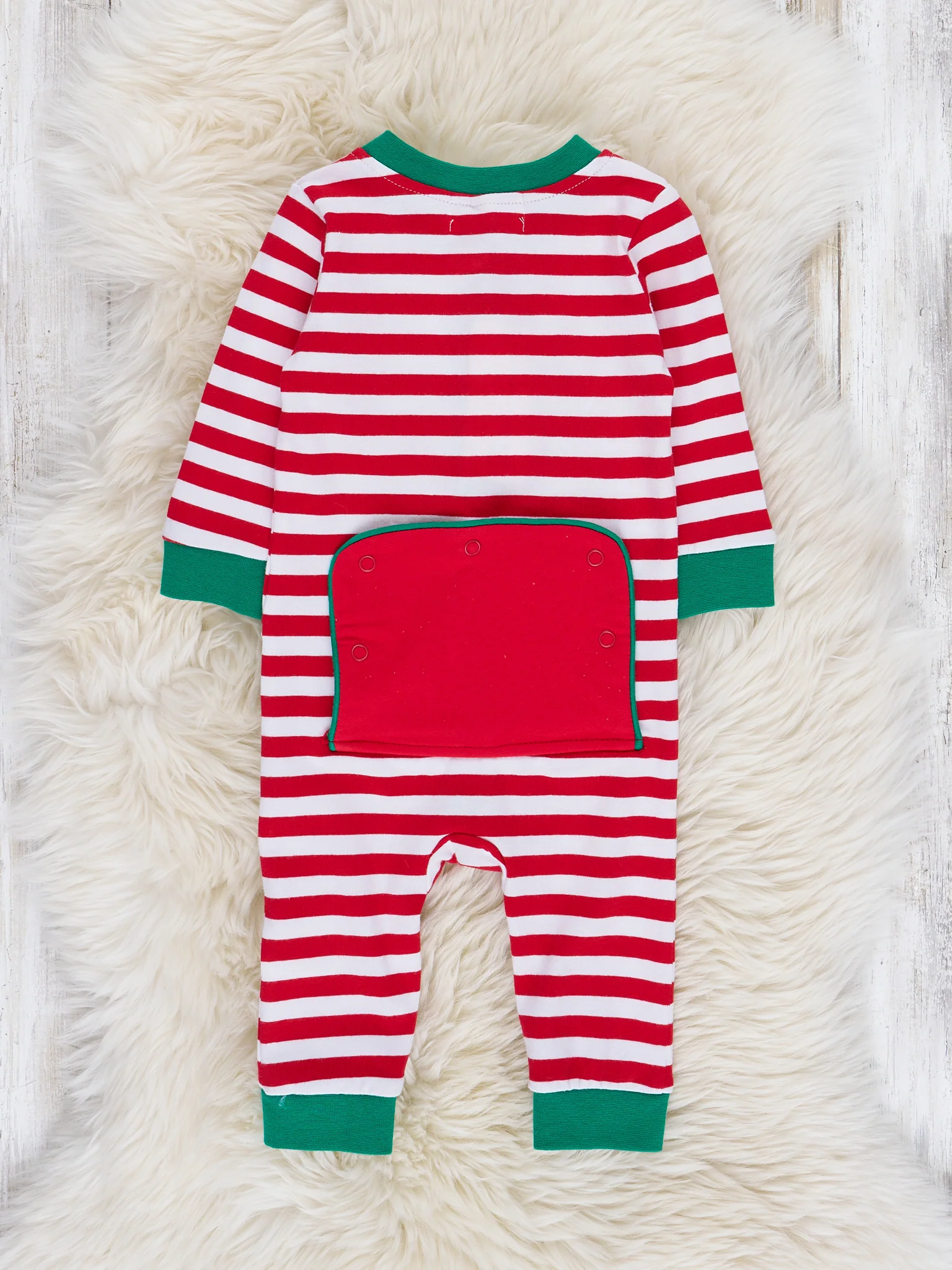 Gingerbread Dreams Striped Christmas Sleeper Pajamas - Boys & Girls - Image 5