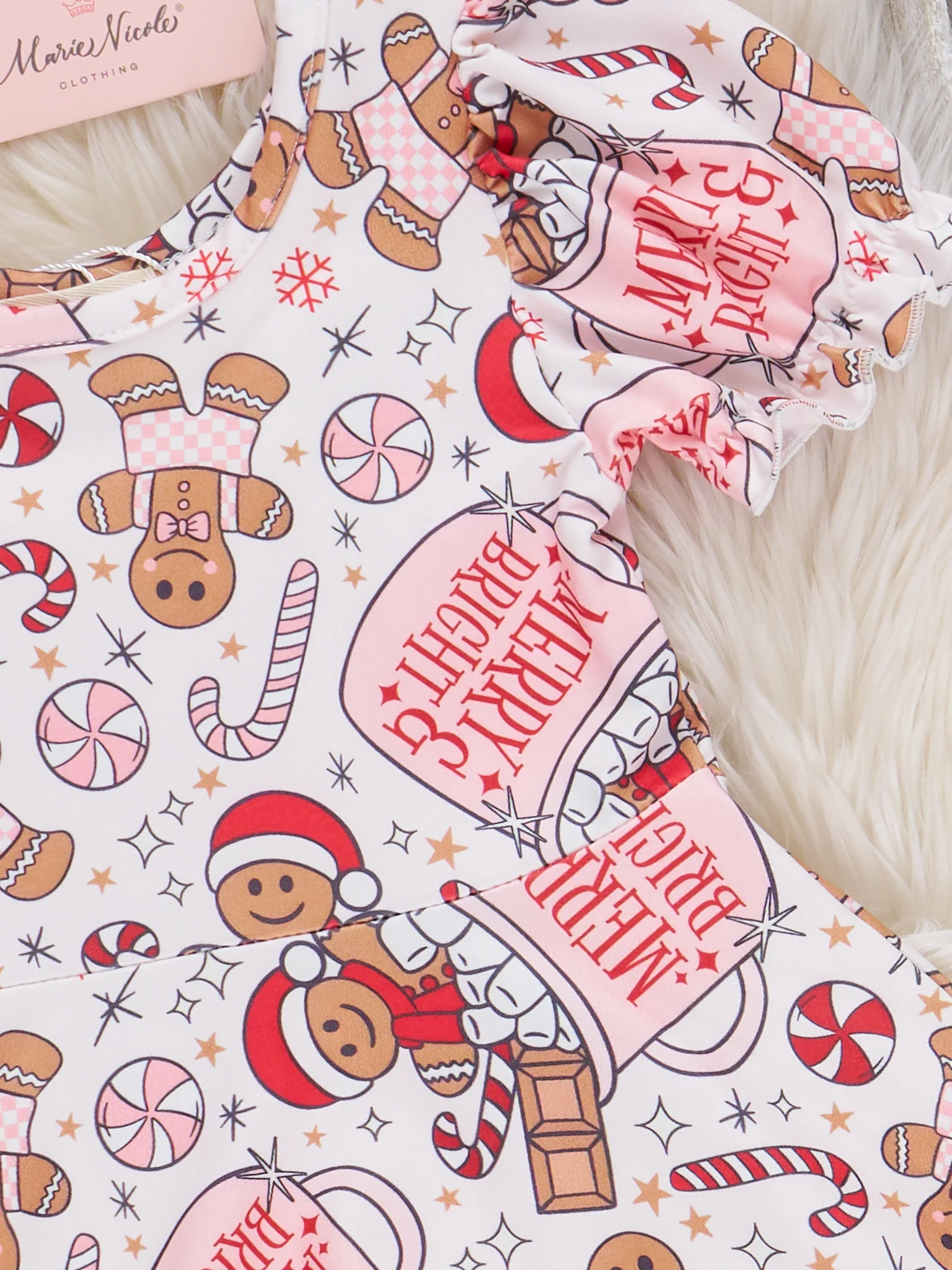 Gingerbread Spice & Everything Nice Ruffle Dress - Image 3