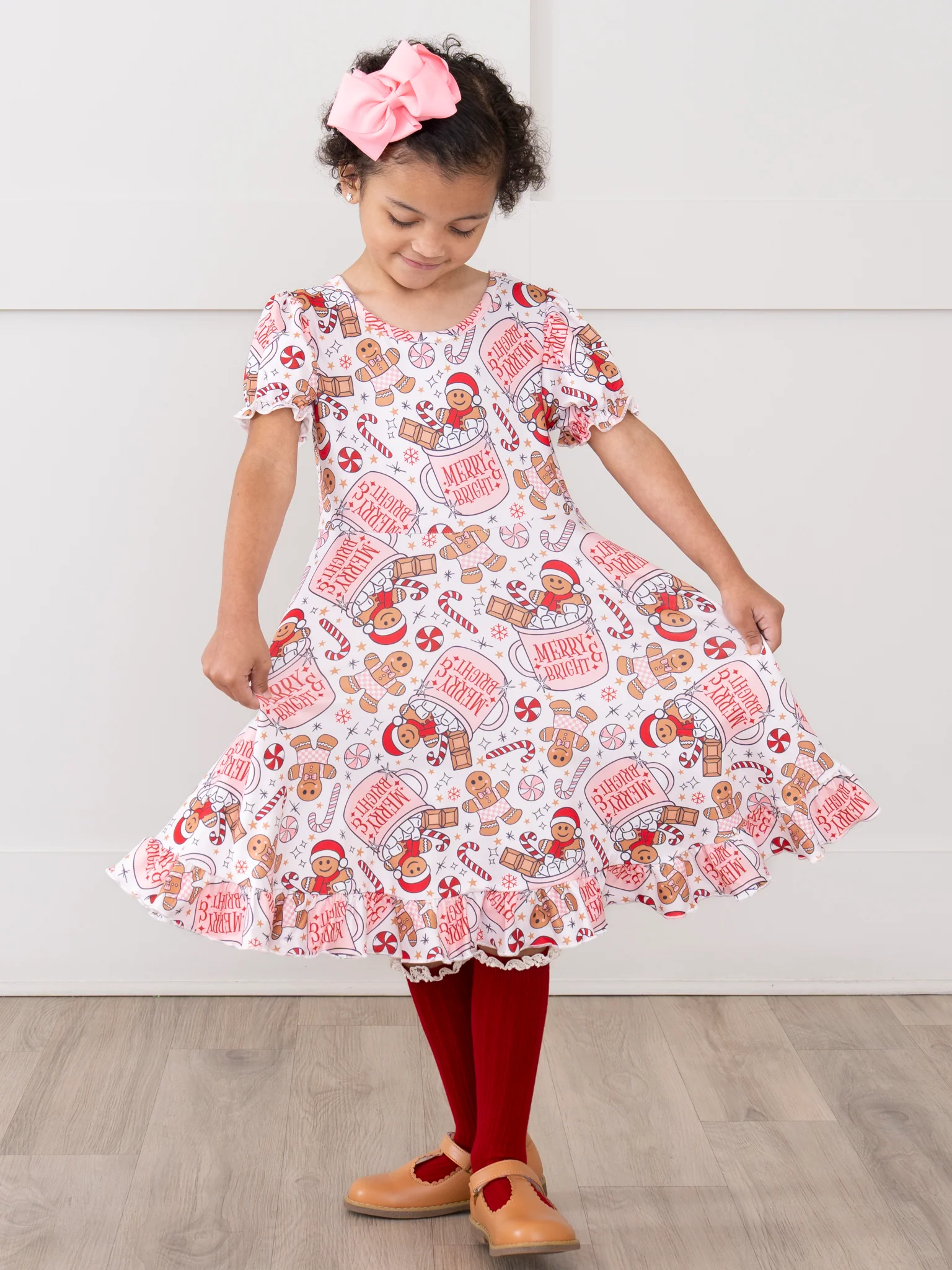 Gingerbread Spice & Everything Nice Ruffle Dress - Image 4
