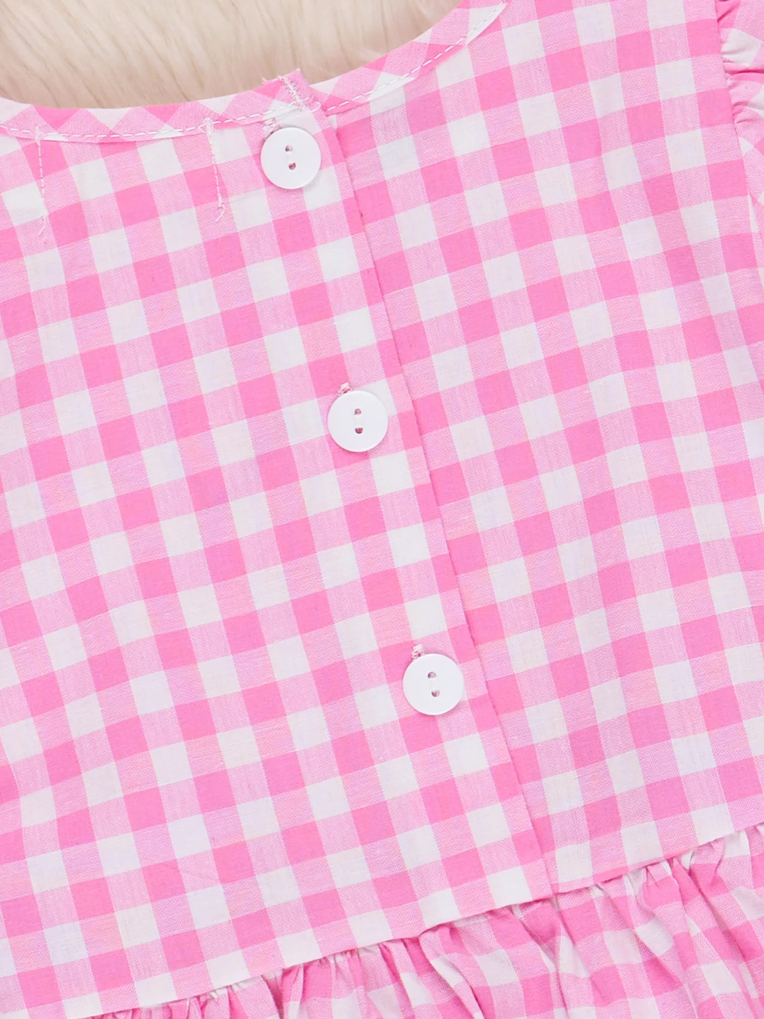 Gingham Bow Pencil Denim Outfit - Image 3