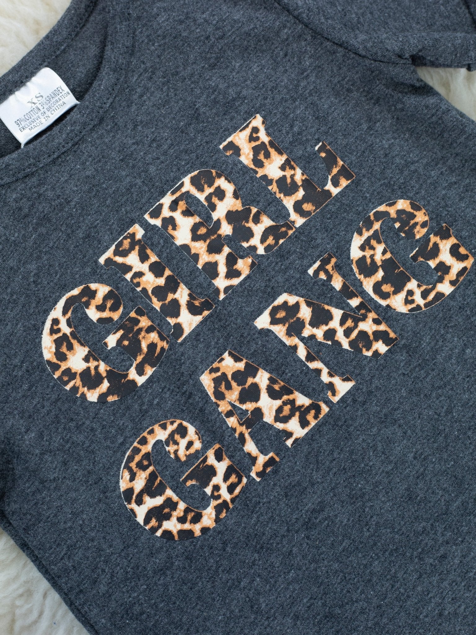 "GIRL GANG" Shirt & Leopard Bell Bottoms - Image 3