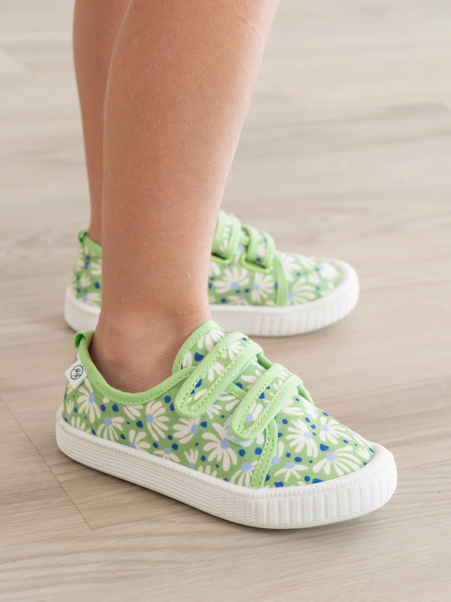 Girls' Canvas Velcro Sneaker in Floral - Image 5