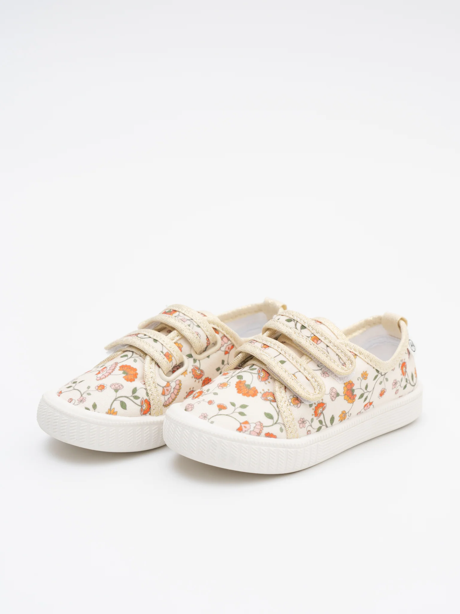 Girls' Canvas Velcro Sneaker in Floral - Image 9
