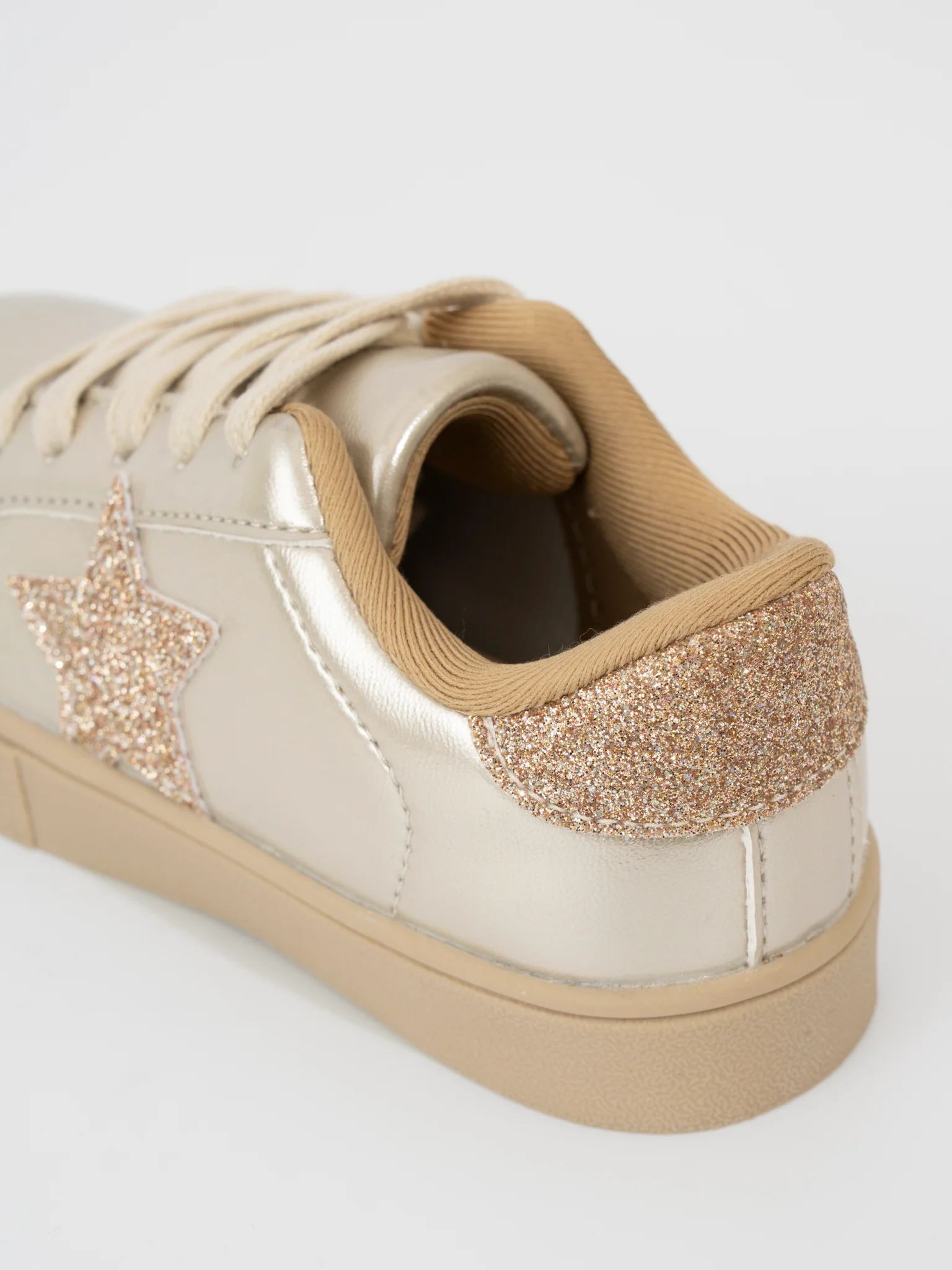 Girls' Sparkle Star Sneaker - Metallic Gold - Image 7