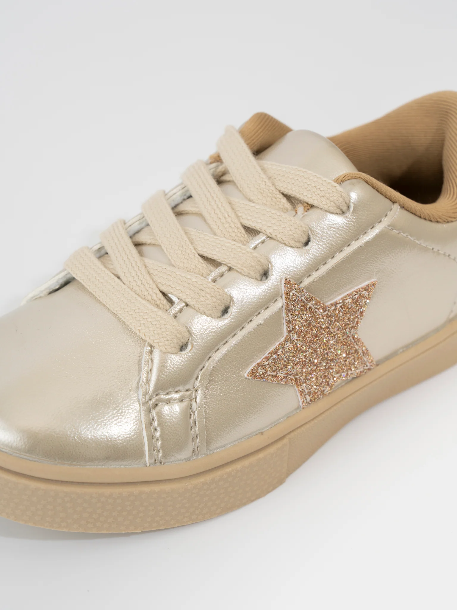 Girls' Sparkle Star Sneaker - Metallic Gold - Image 9