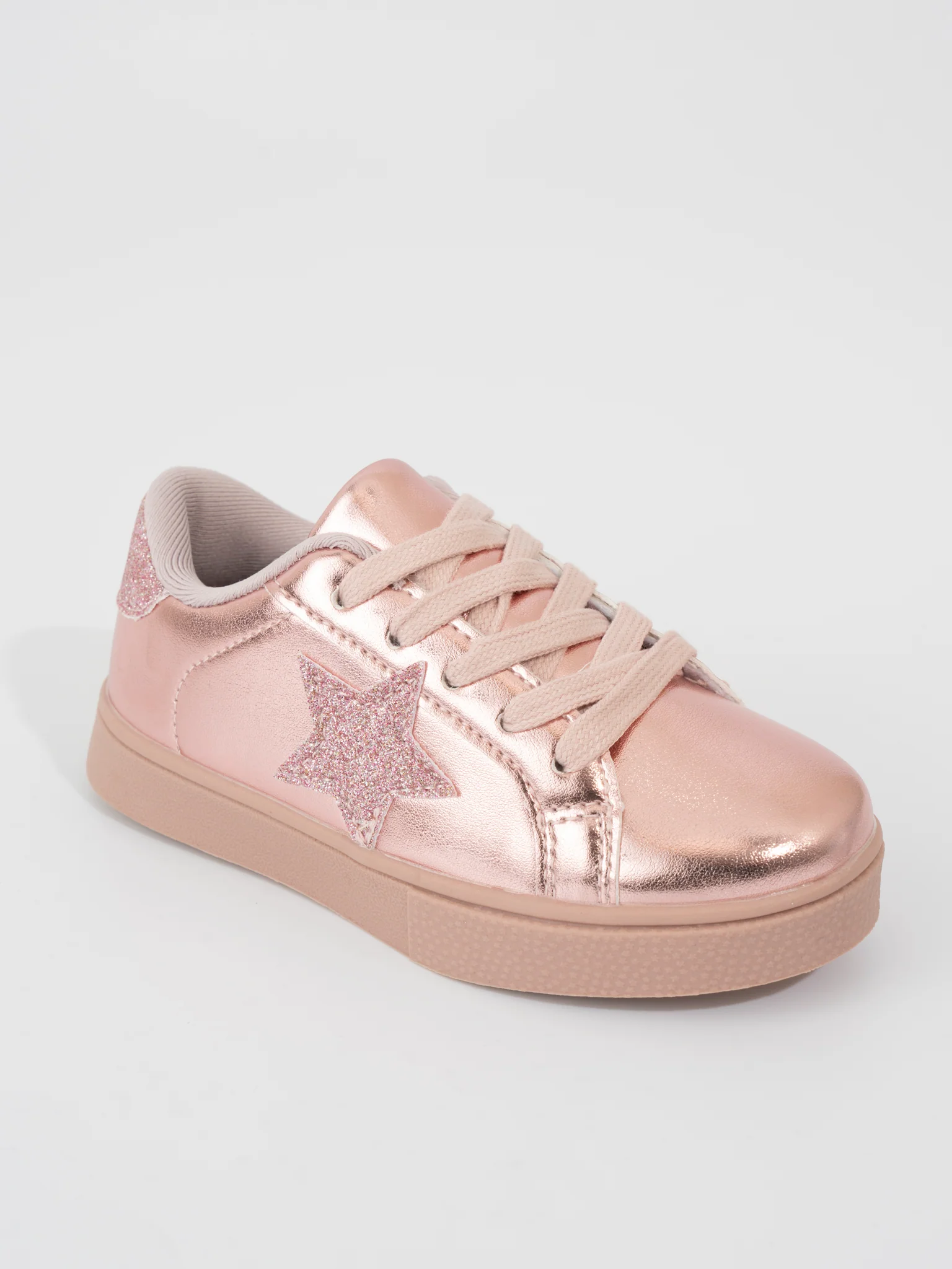 Girls' Sparkle Star Sneaker - Metallic Pink - Image 10