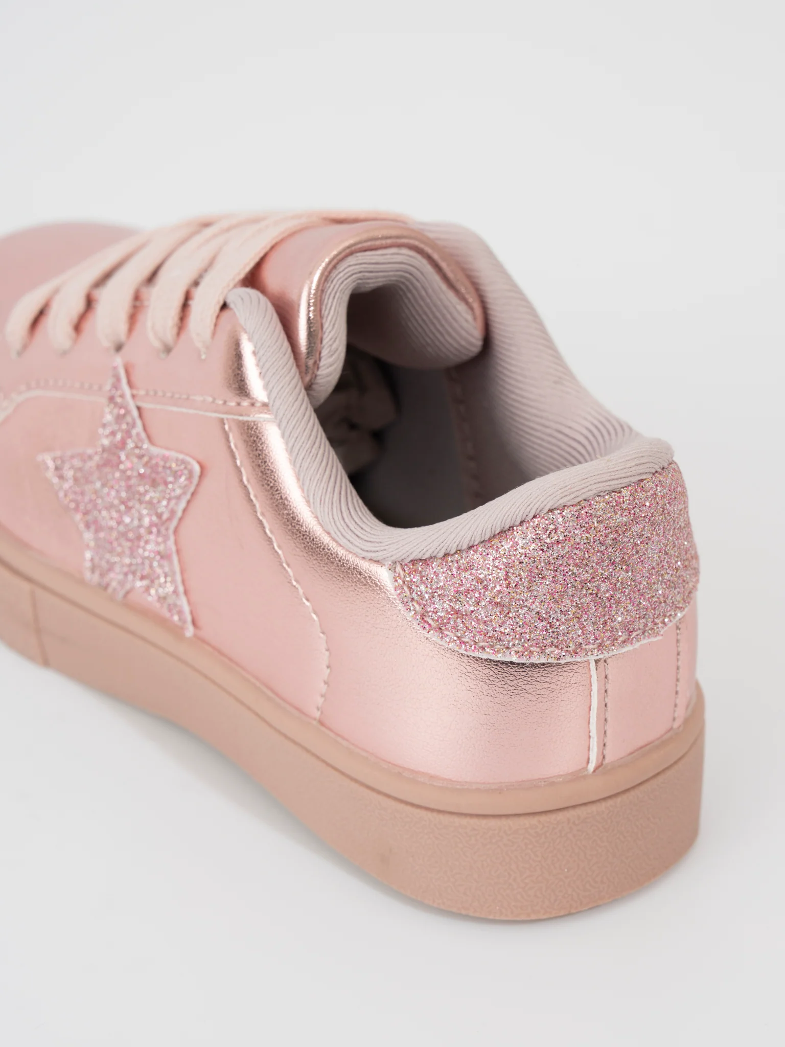 Girls' Sparkle Star Sneaker - Metallic Pink - Image 7