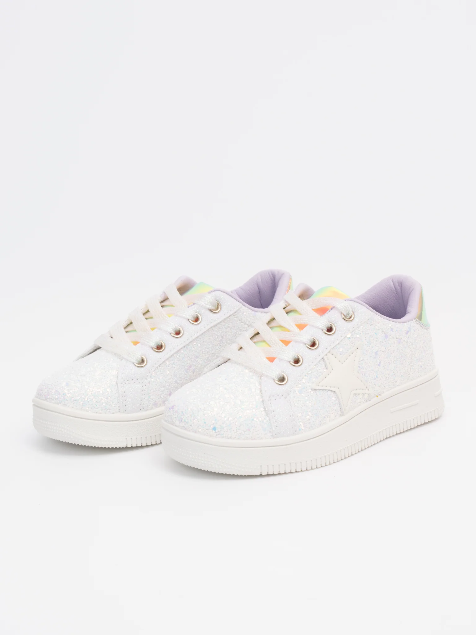 Girls' Sparkle Star Sneaker - Unicorn Glitter