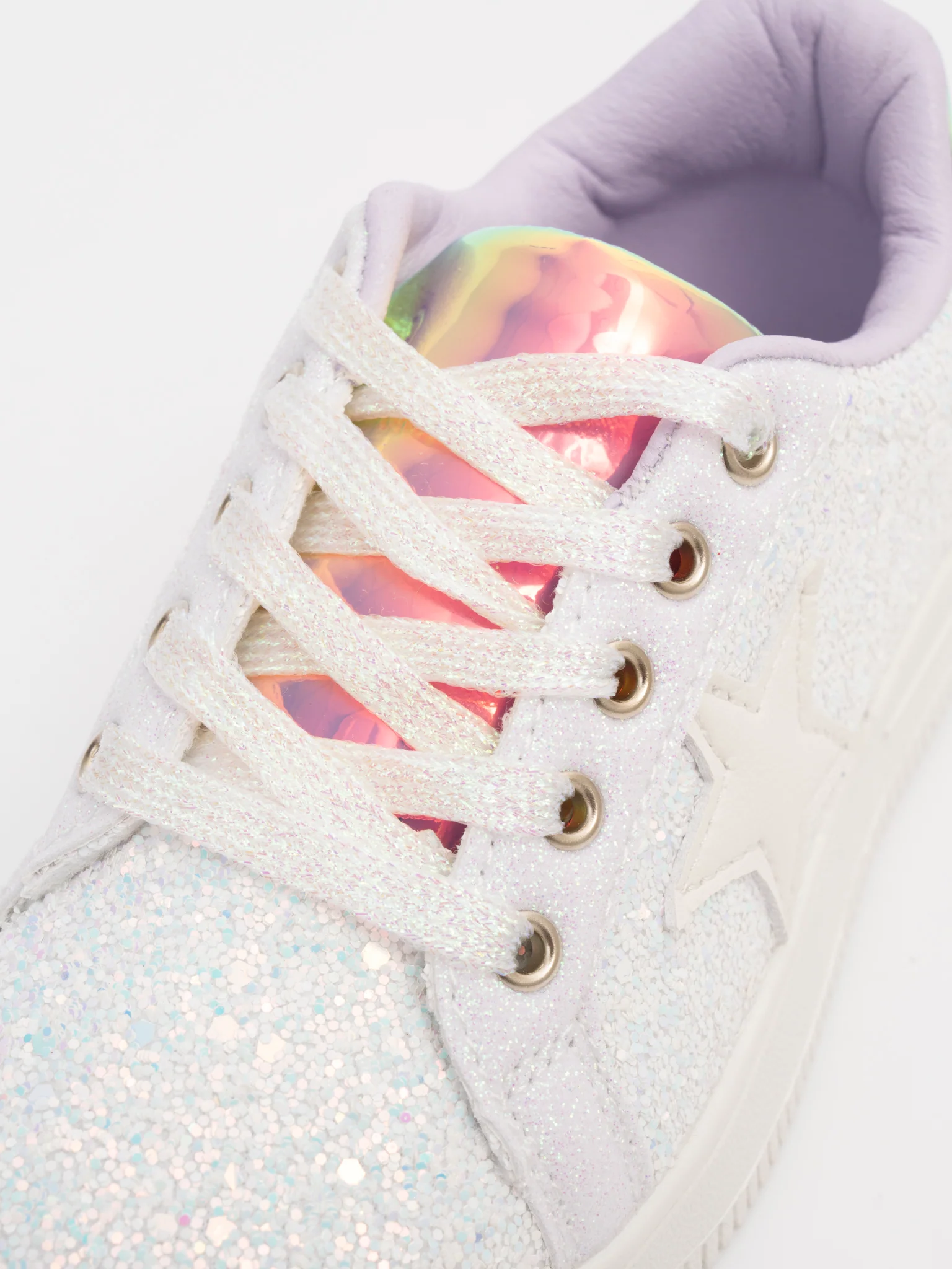 Girls' Sparkle Star Sneaker - Unicorn Glitter - Image 6