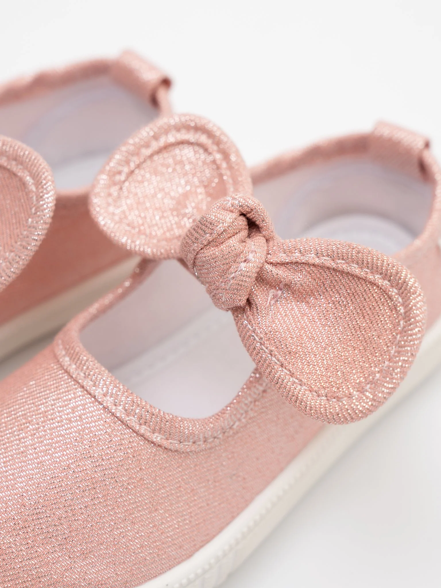 Girls' Sparkly Bow Mary Jane Sneaker - Pink Glitter - Image 4
