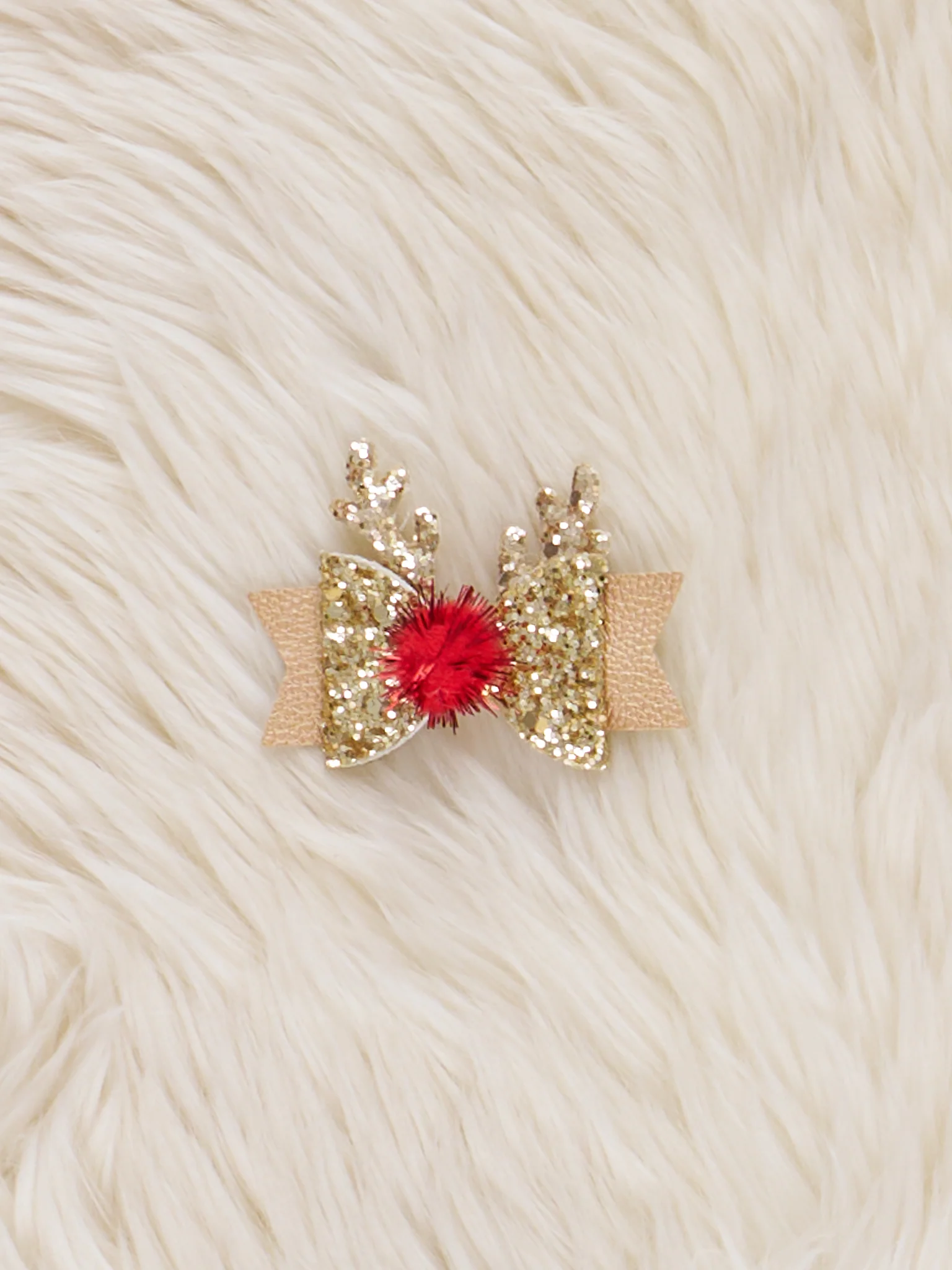 Glitter Rudolph Bow - Image 2