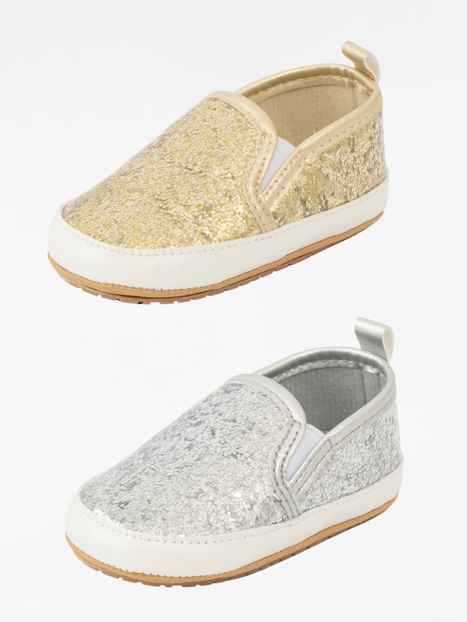 Glitter Slip On Baby Shoe Gold - Image 2
