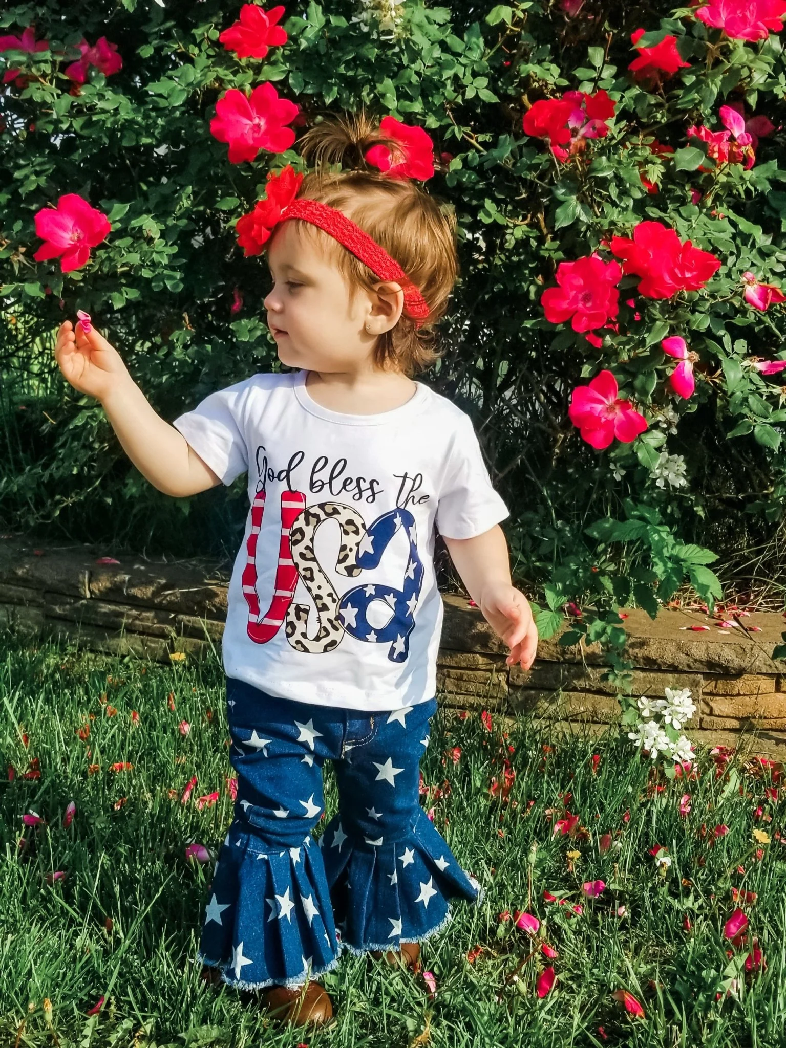 "God Bless The USA" Star Bell Bottoms Outfit - Image 4